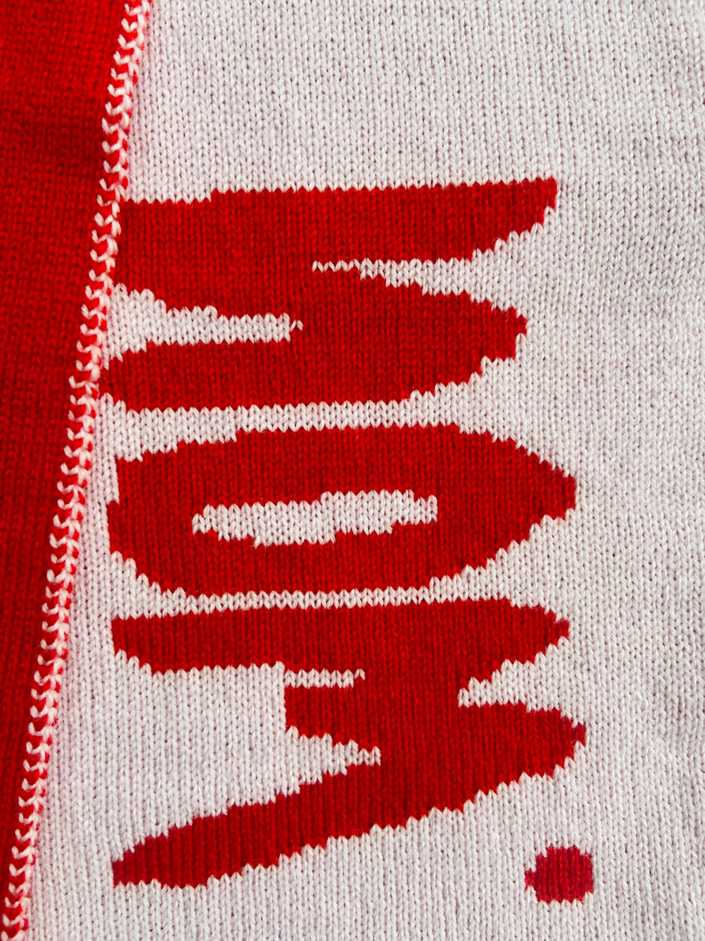 Kiss Slogan Wool and Cashmere Scarf