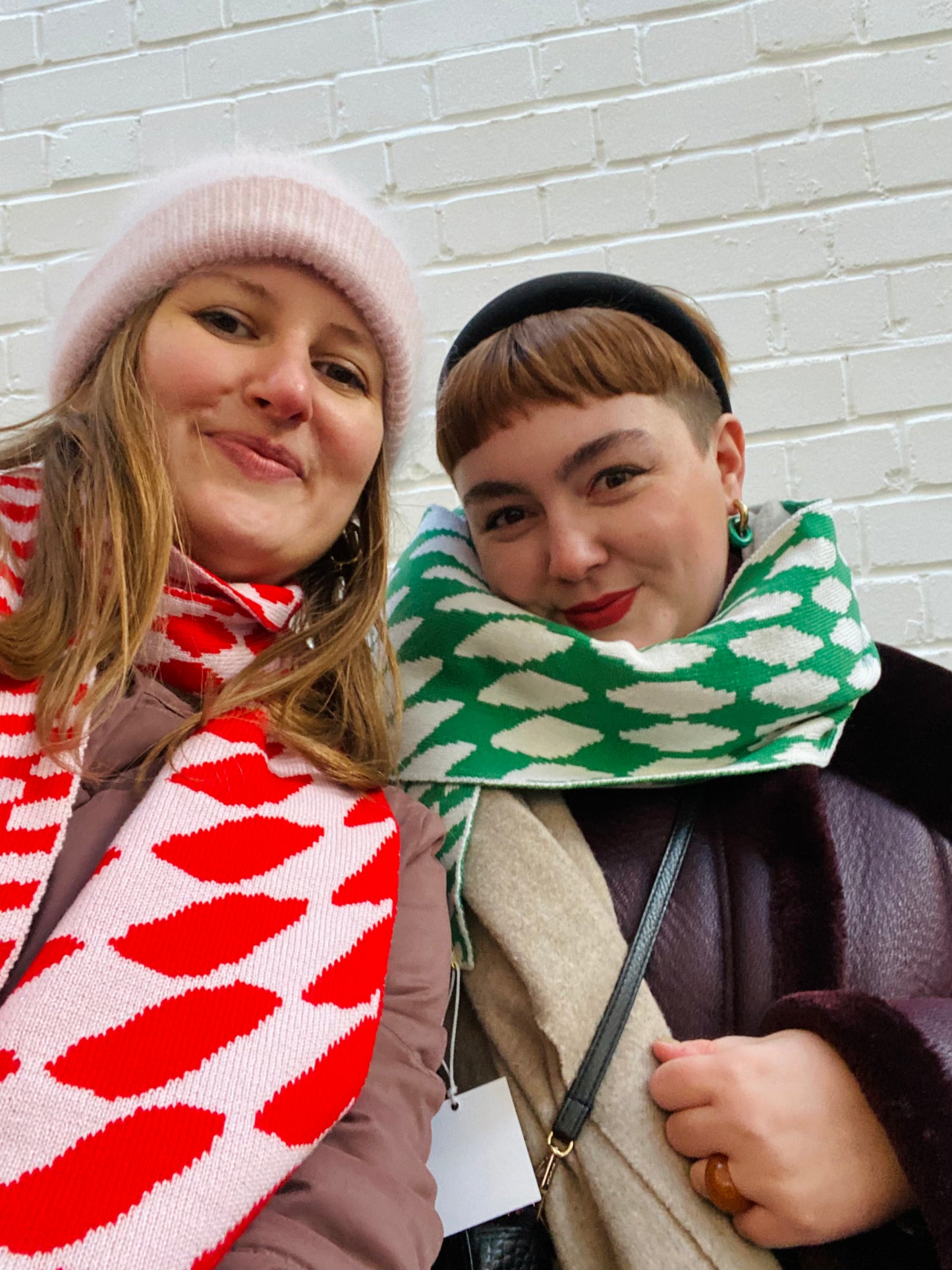 Checkered Wool and Cashmere Scarf in Jade Green