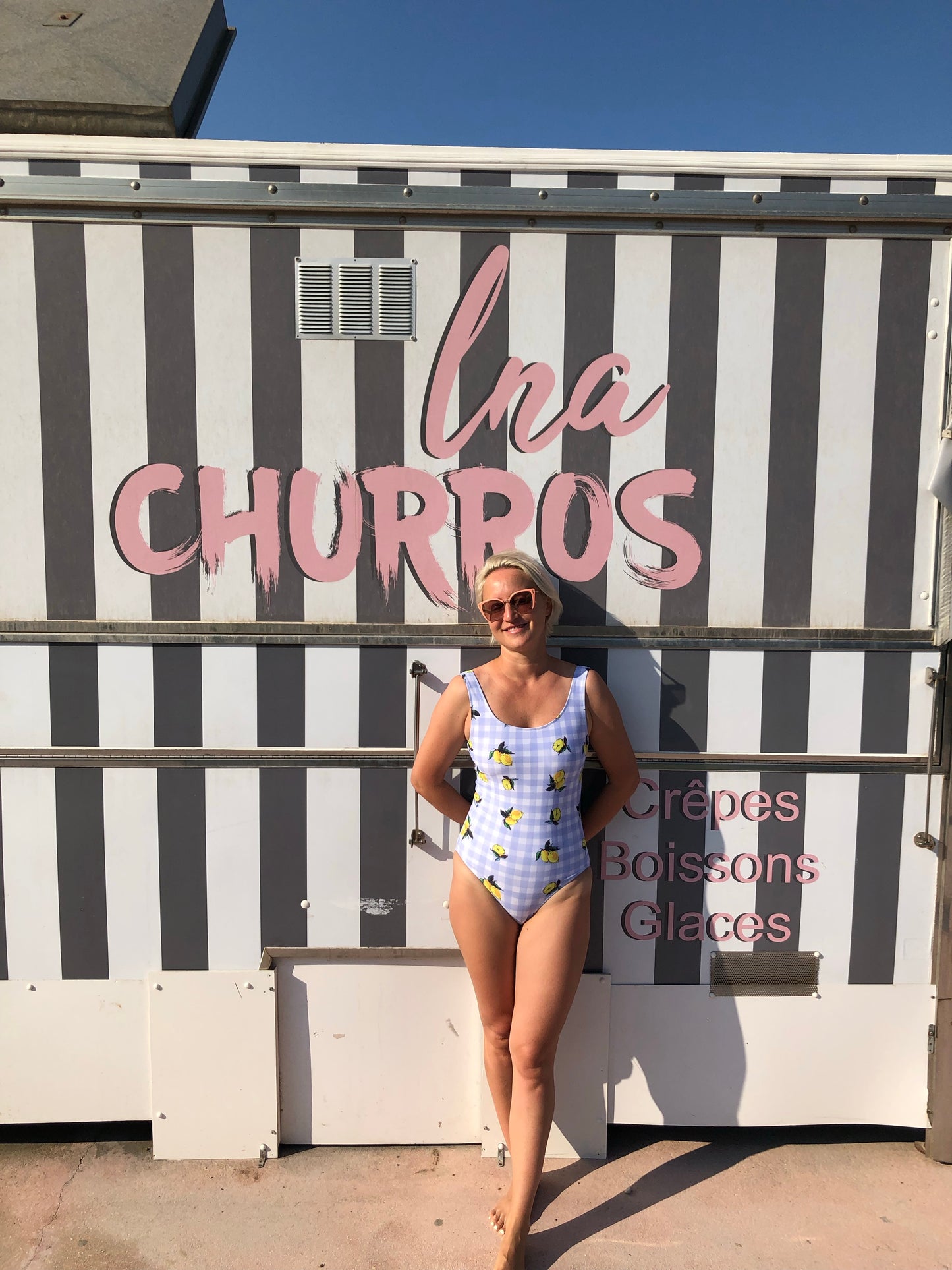 Lemon Print One-Piece Swimsuit