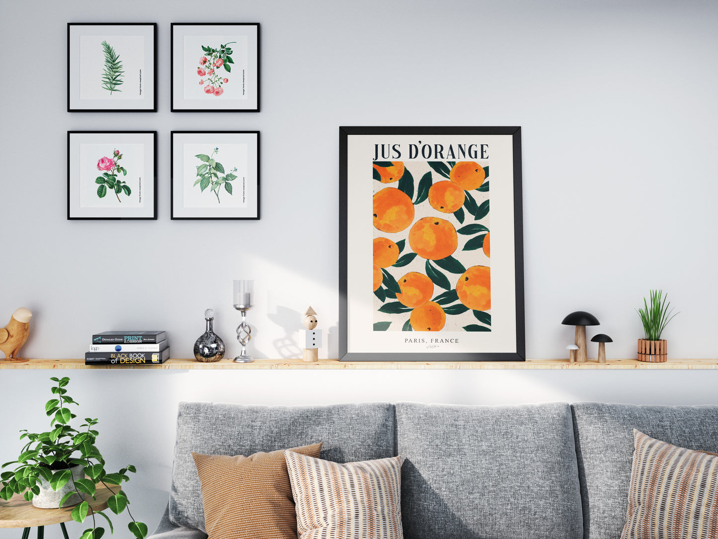 Painted Oranges. Jus D'orange. Artwork. Giclee Print Unframed