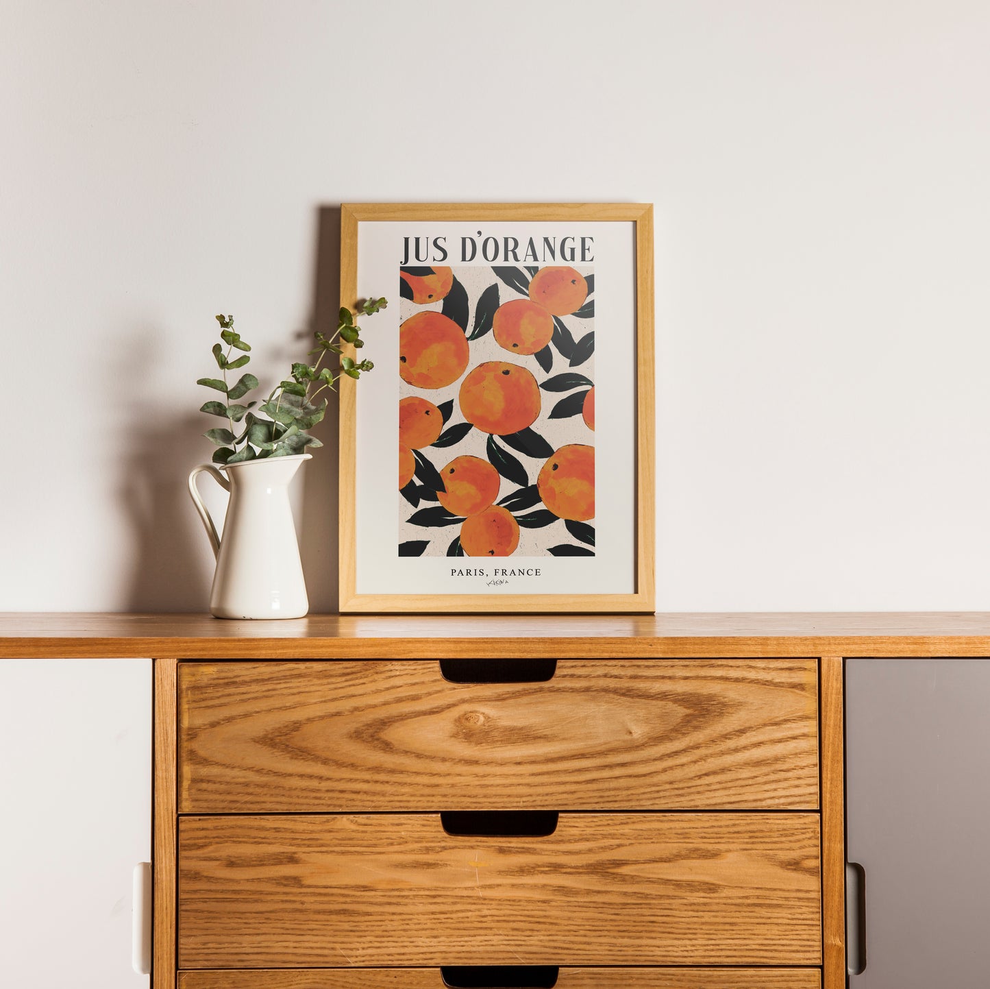 Painted Oranges. Jus D'orange. Artwork. Giclee Print Unframed