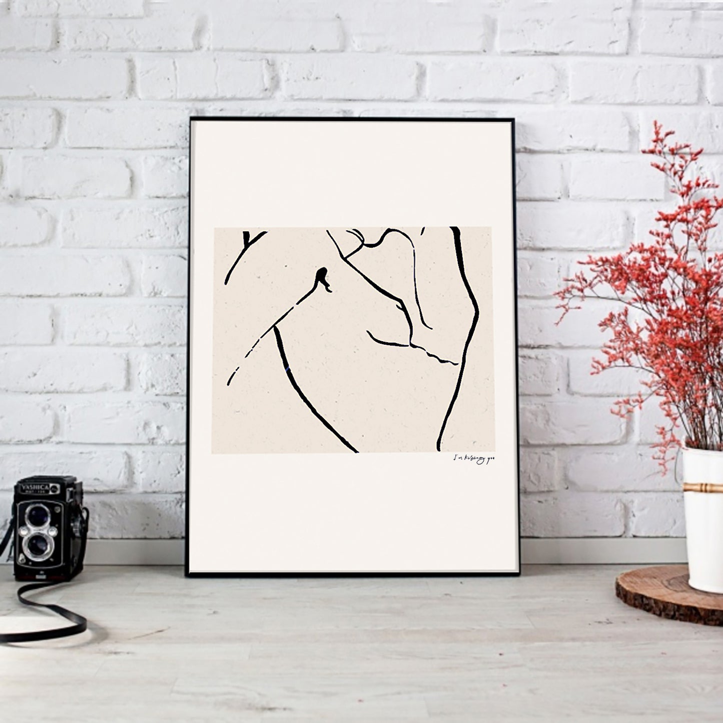 Kissing You. A3 Artwork. Giclee Print Unframed.
