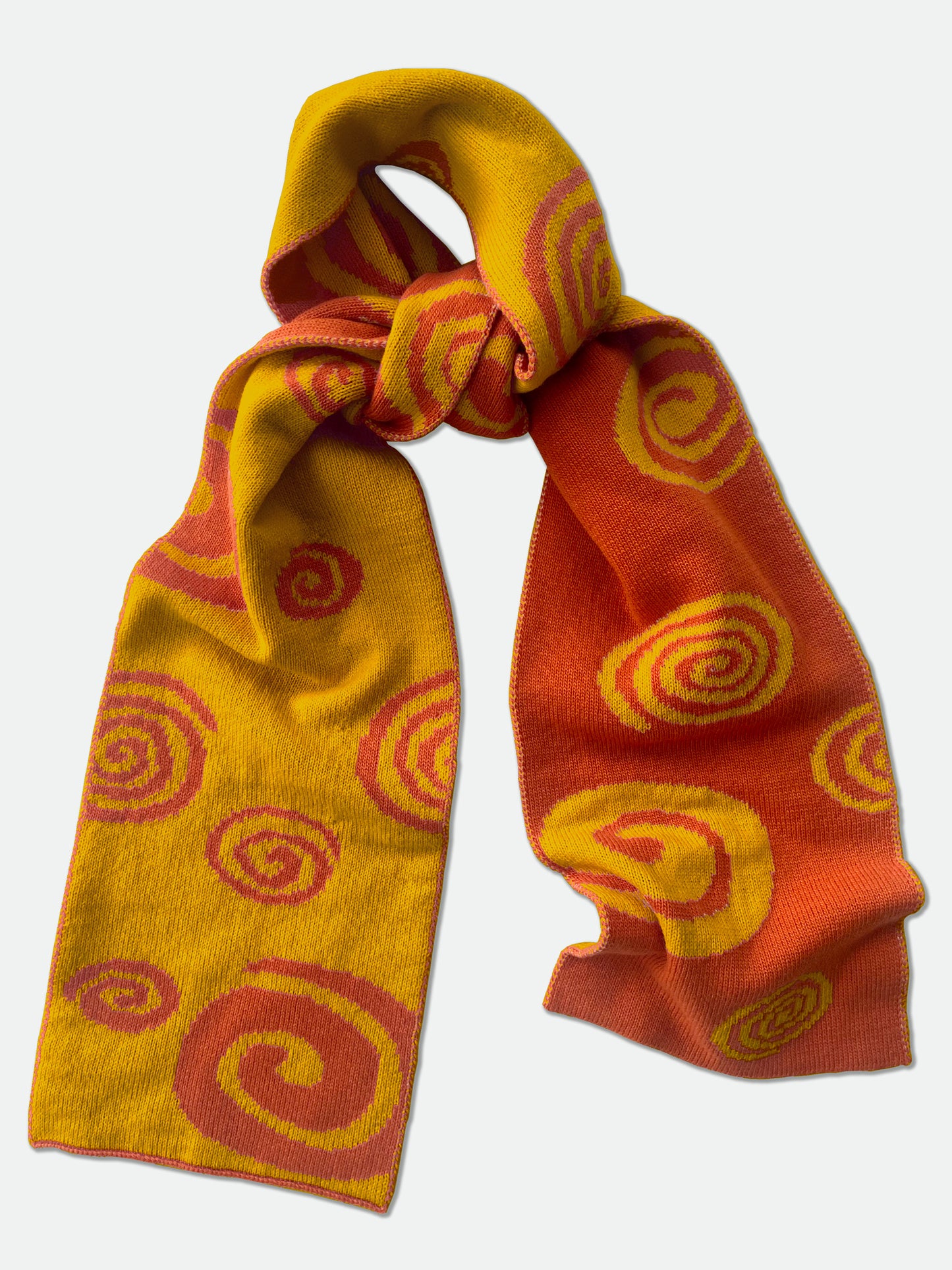 Louise Spiral Cashmere and Wool Scarf in Monochrome