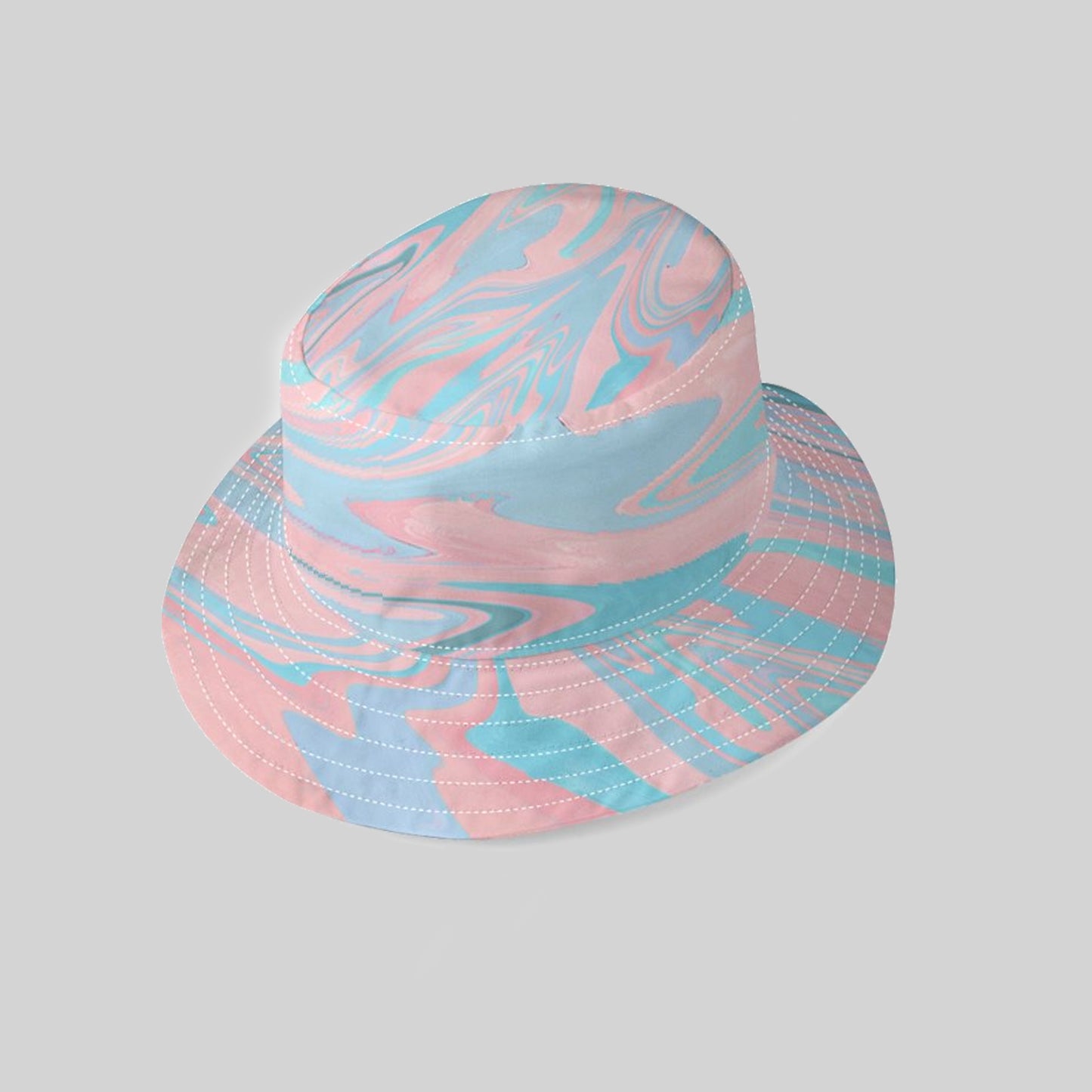 Unisex Trippy Stripe Bucket Hat in Pink & Blue