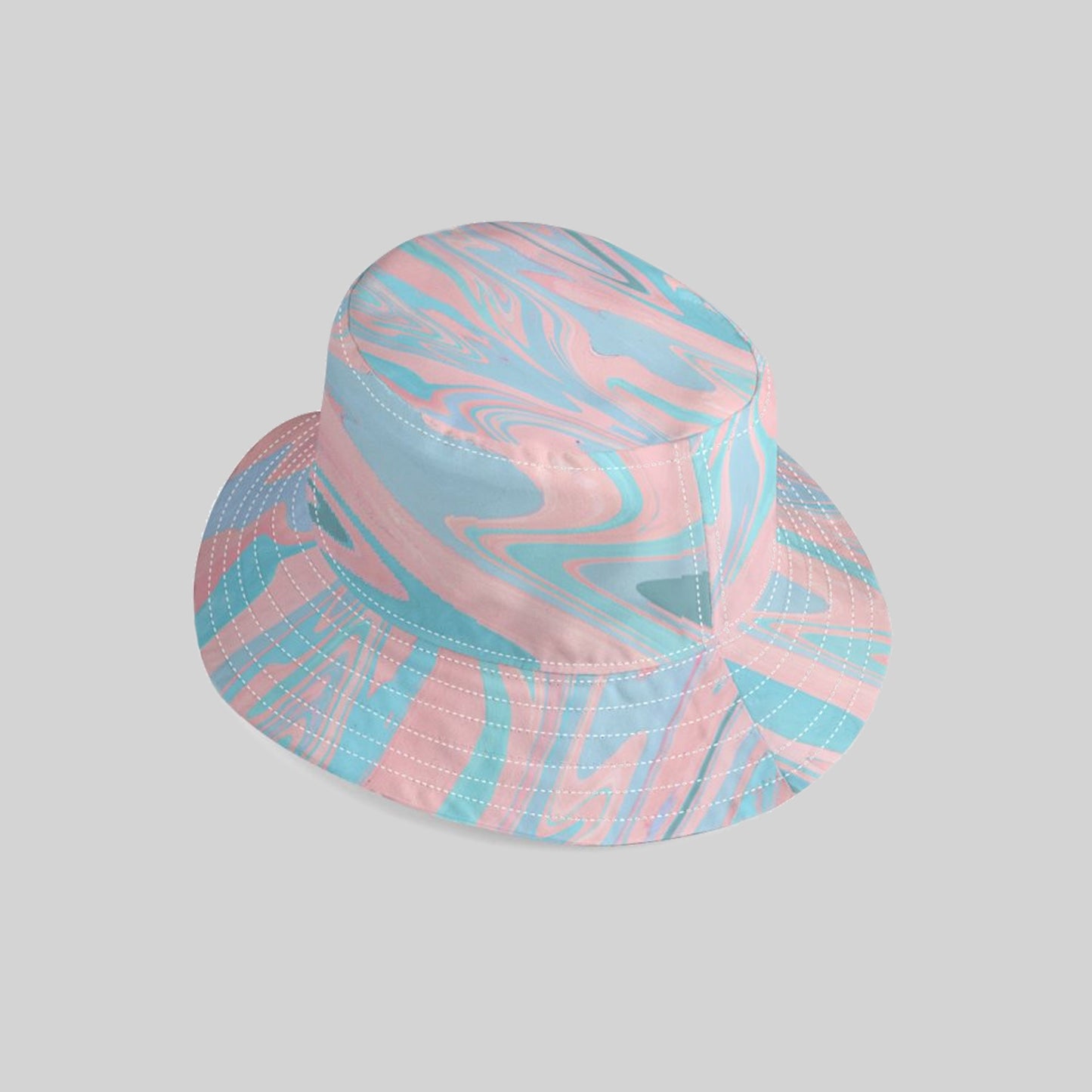 Unisex Trippy Stripe Bucket Hat in Pink & Blue