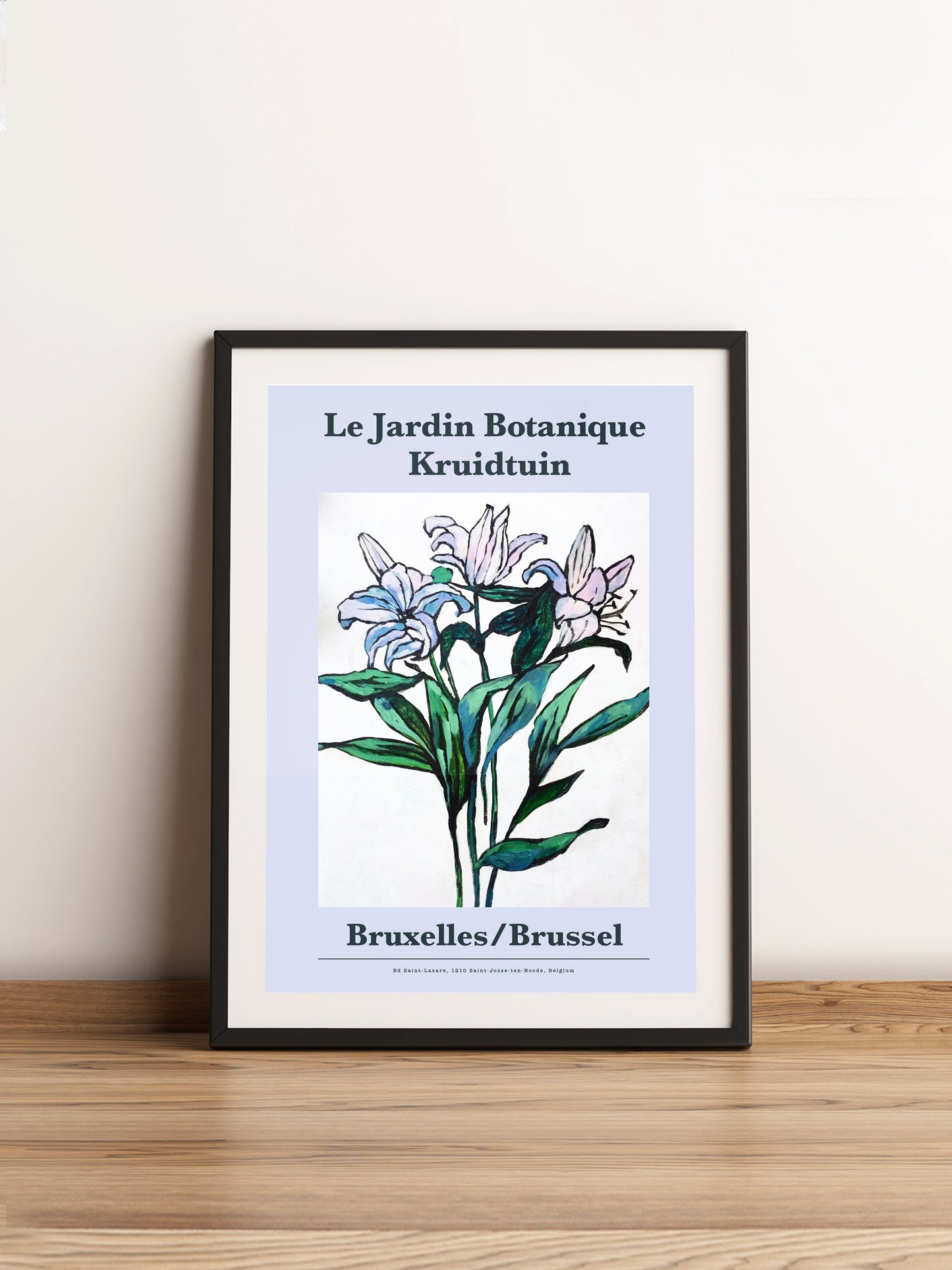 Botanique. Painted Lilies. A3 Artwork. Unframed.