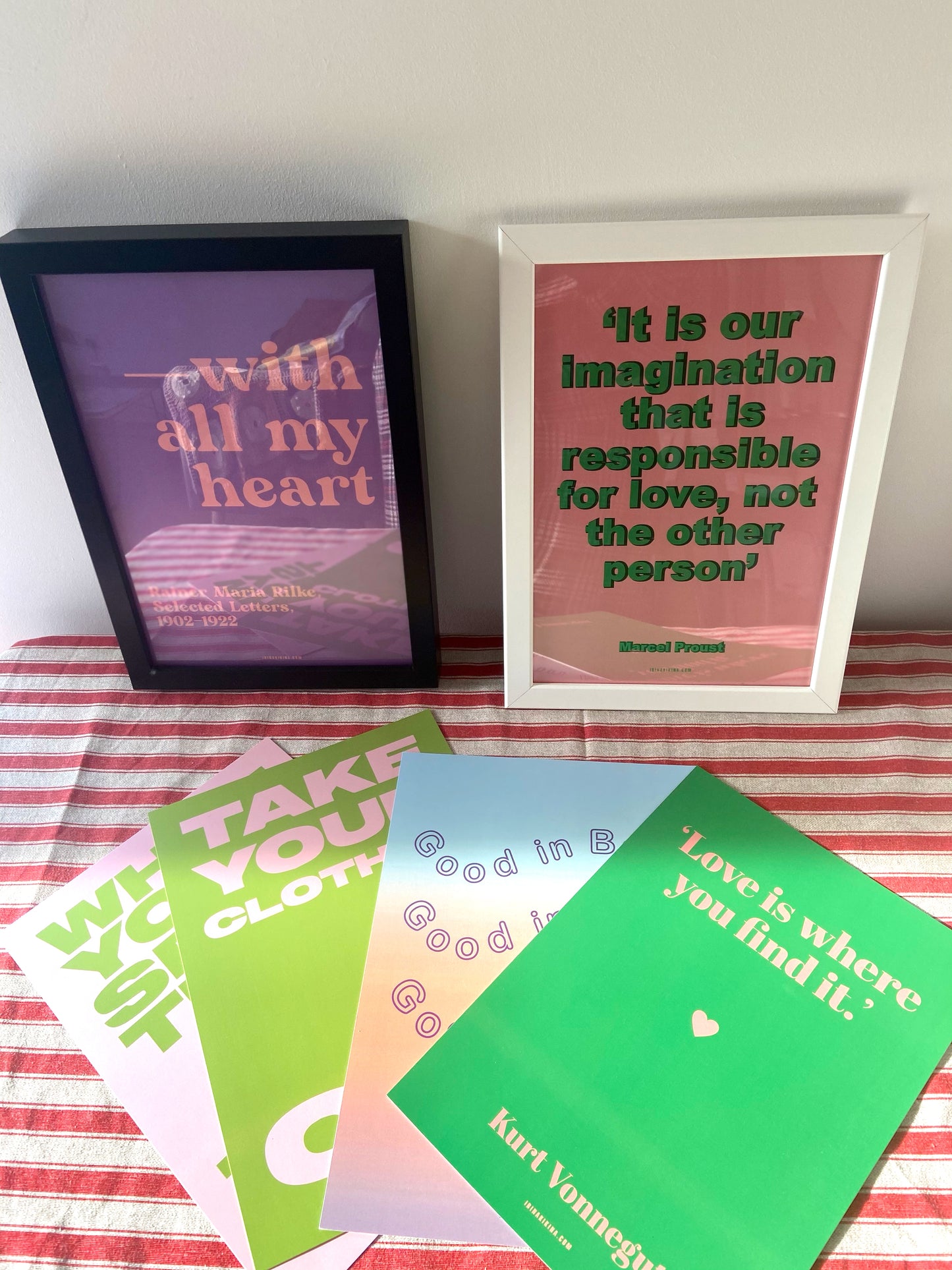Our Imagination that is Responsible For Love. Marcel Proust Quote Artwork. A4 Poster.