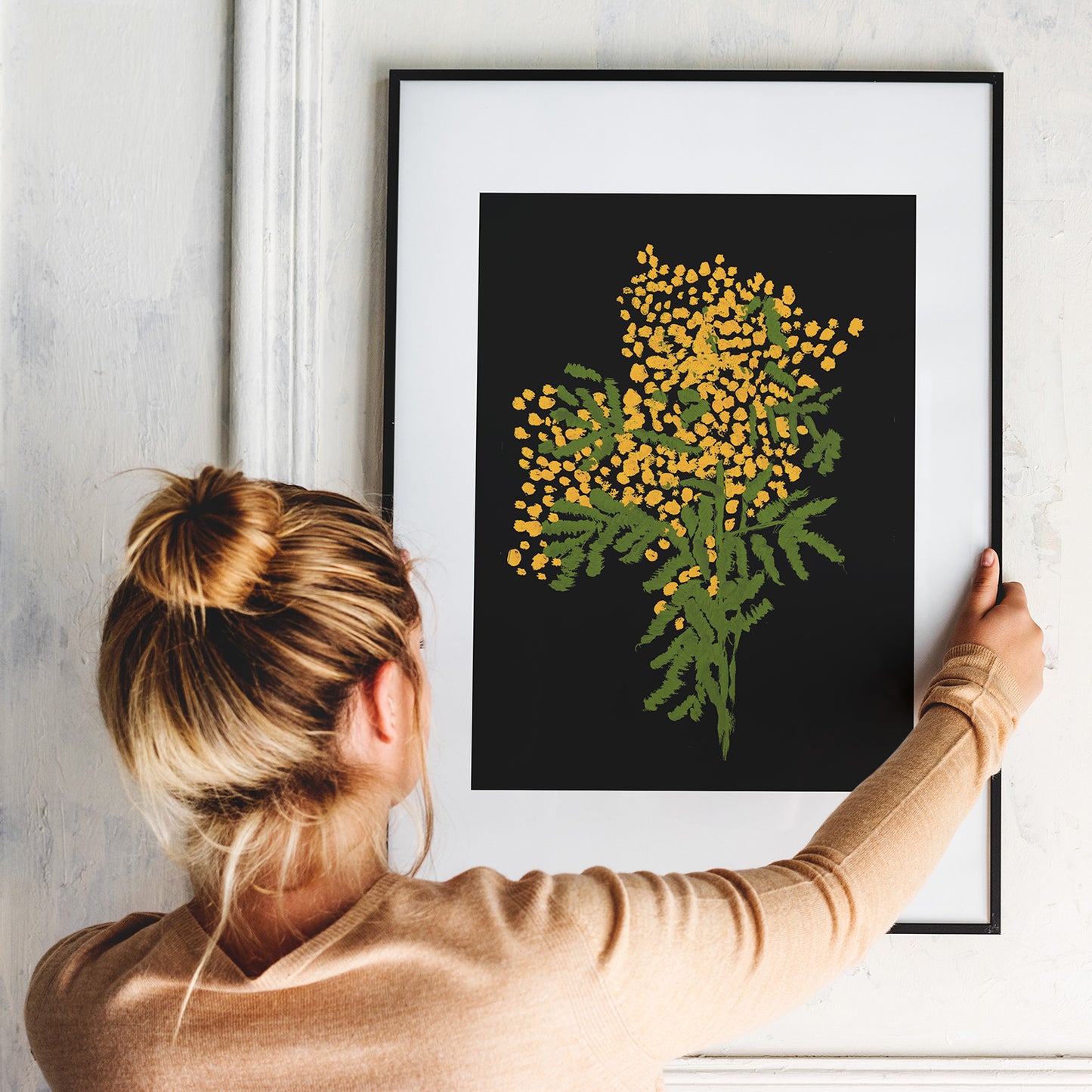 Mimosa Painted Graphic. A3 Artwork