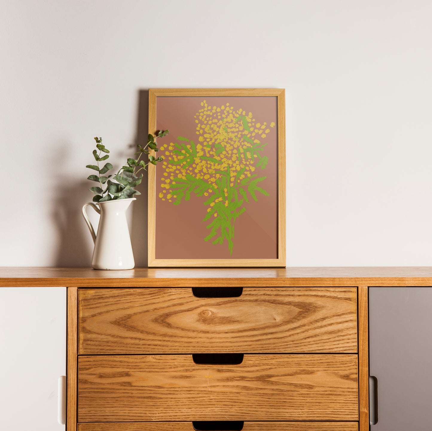 Mimosa Painted Graphic. A3 Artwork