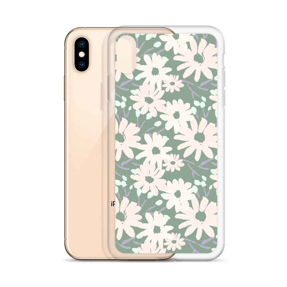 Daisy Pattern iPhone Case in Sage