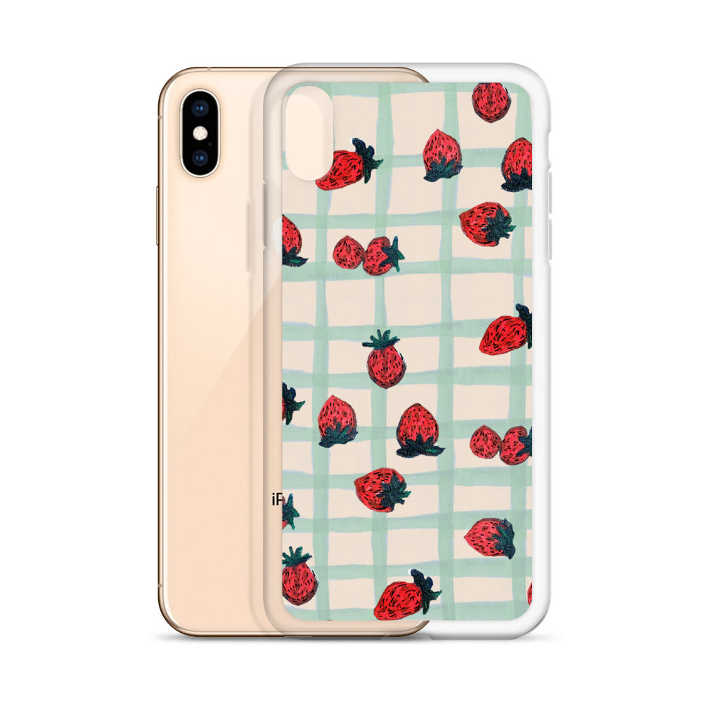 Strawberry Print iPhone Case