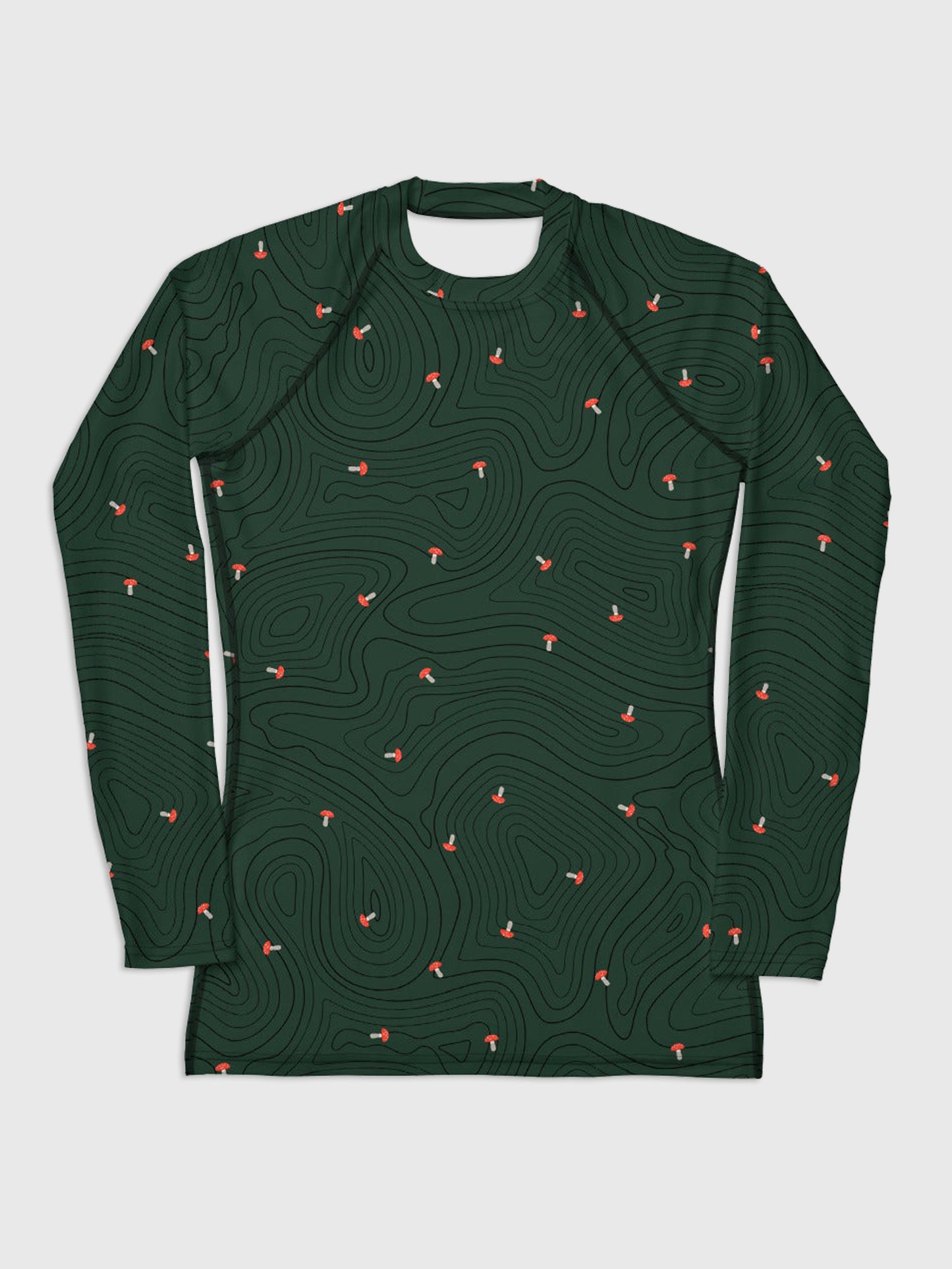 Mushroom Women's Rash Guard Long Sleeve