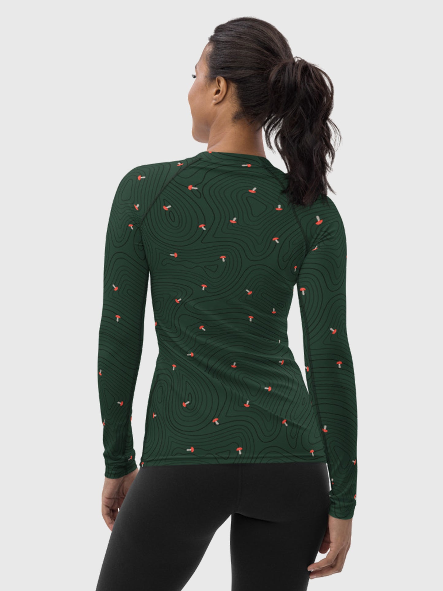 Mushroom Women's Rash Guard Long Sleeve