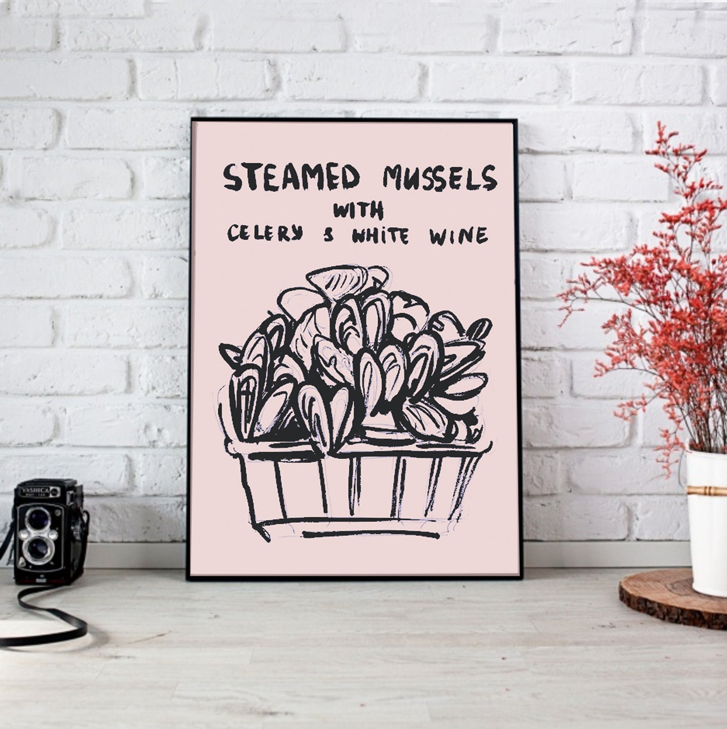 Mussels in White Wine. Giclee Print Unframed