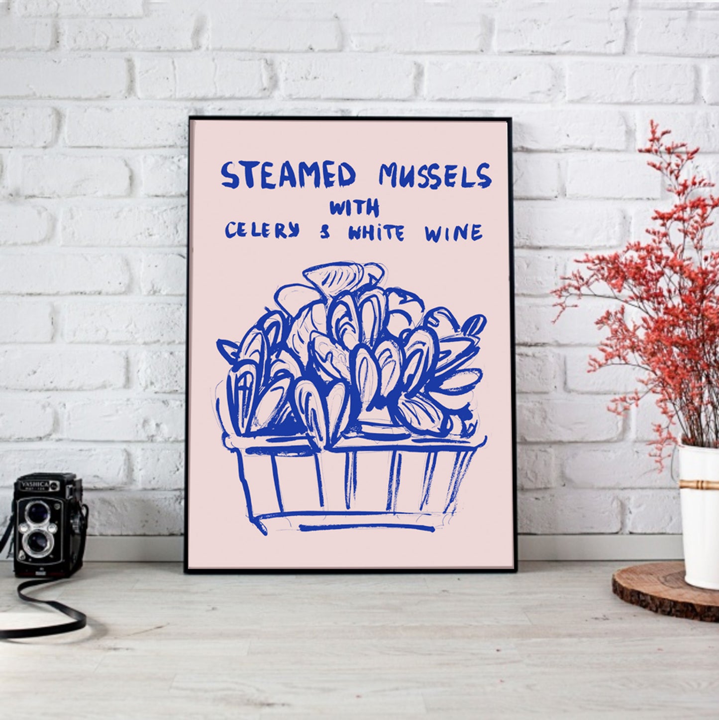 Mussels in White Wine. Giclee Print Unframed
