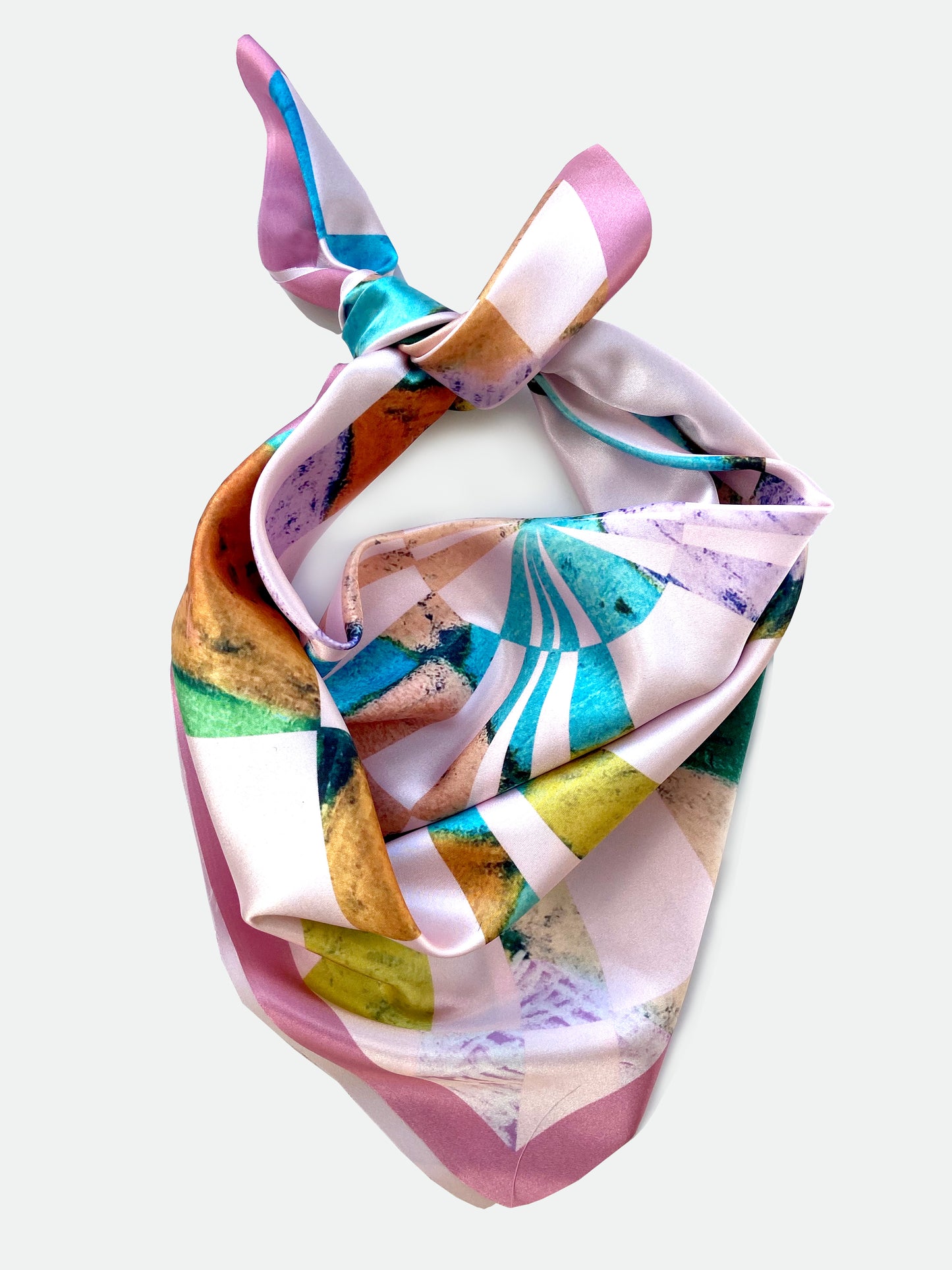 Sonia. Satin Neckerchief in Pastels