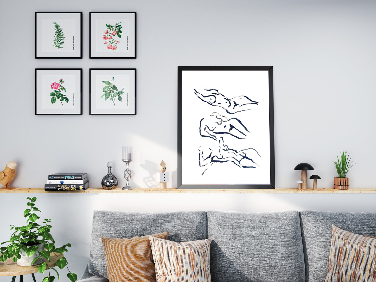 Nudes. Painted Giclee Print Unframed