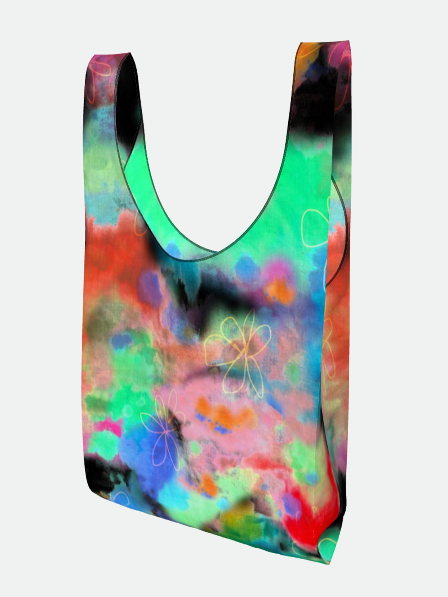 Tie Dye Printed Parachute Shopper Bag