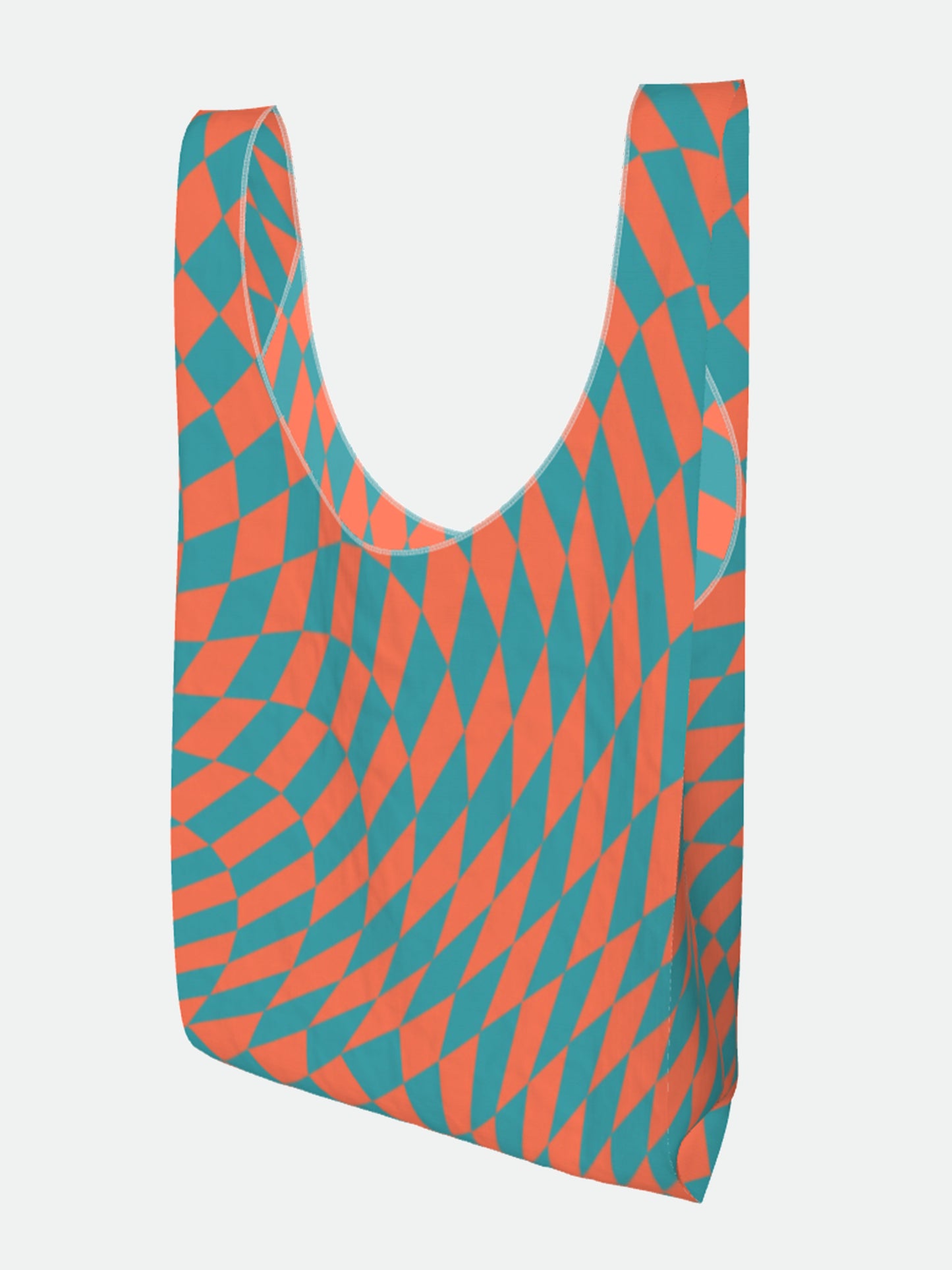 Checkered Parachute All Over Print Shopper Bag
