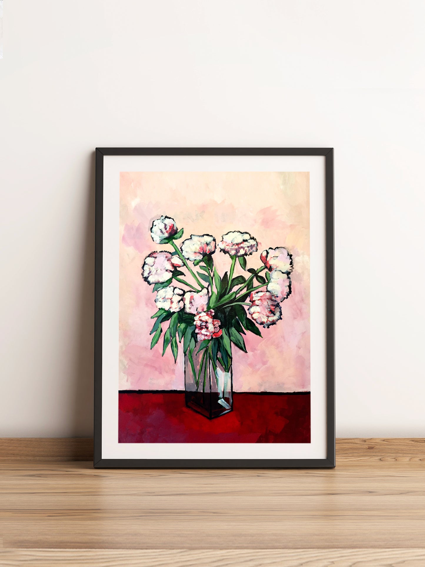 Peonies Stil Life. A3 Artwork. Unframed.