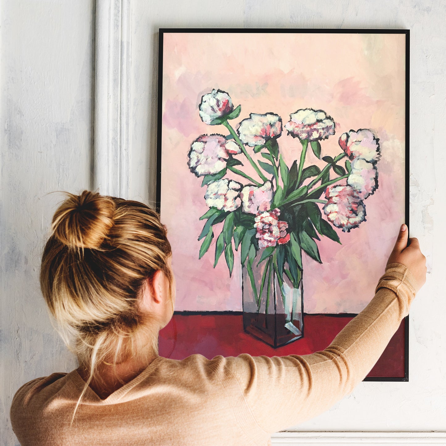 Peonies Stil Life. A3 Artwork. Unframed.