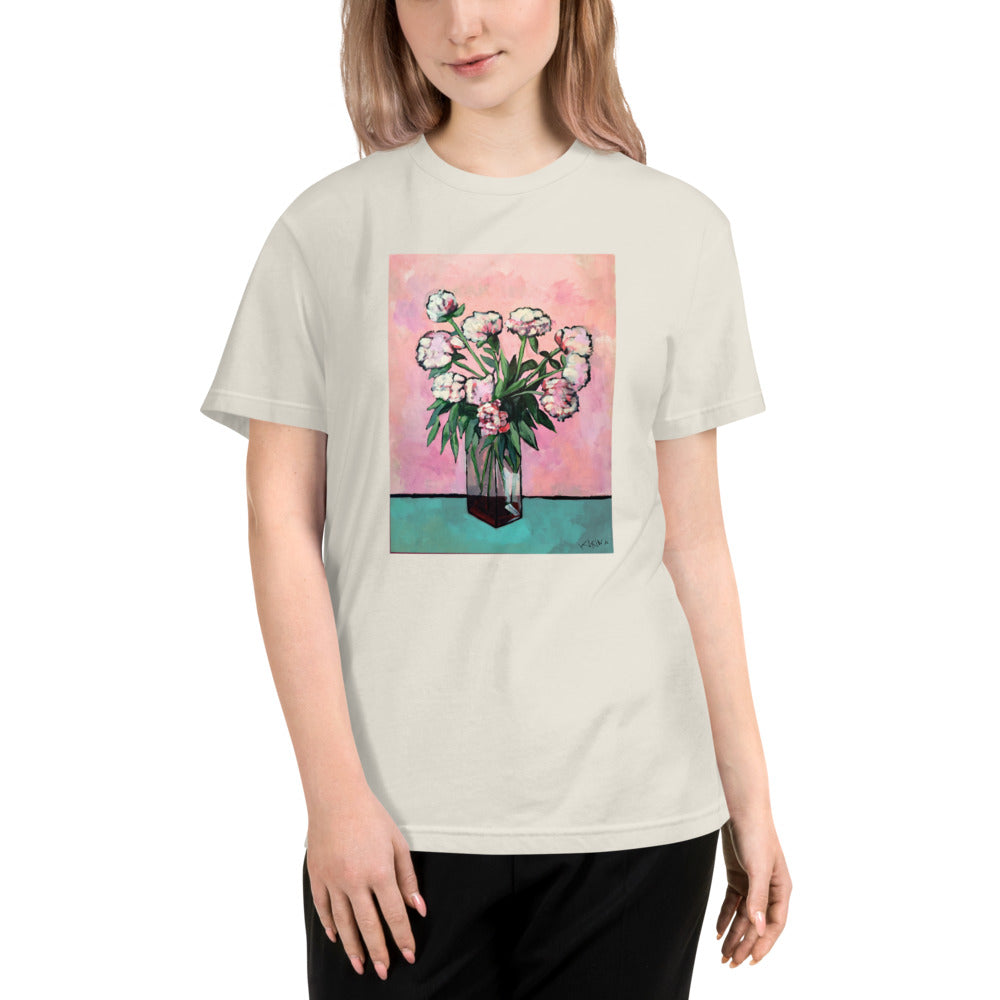 Peonies. Unisex Sustainable T-Shirt