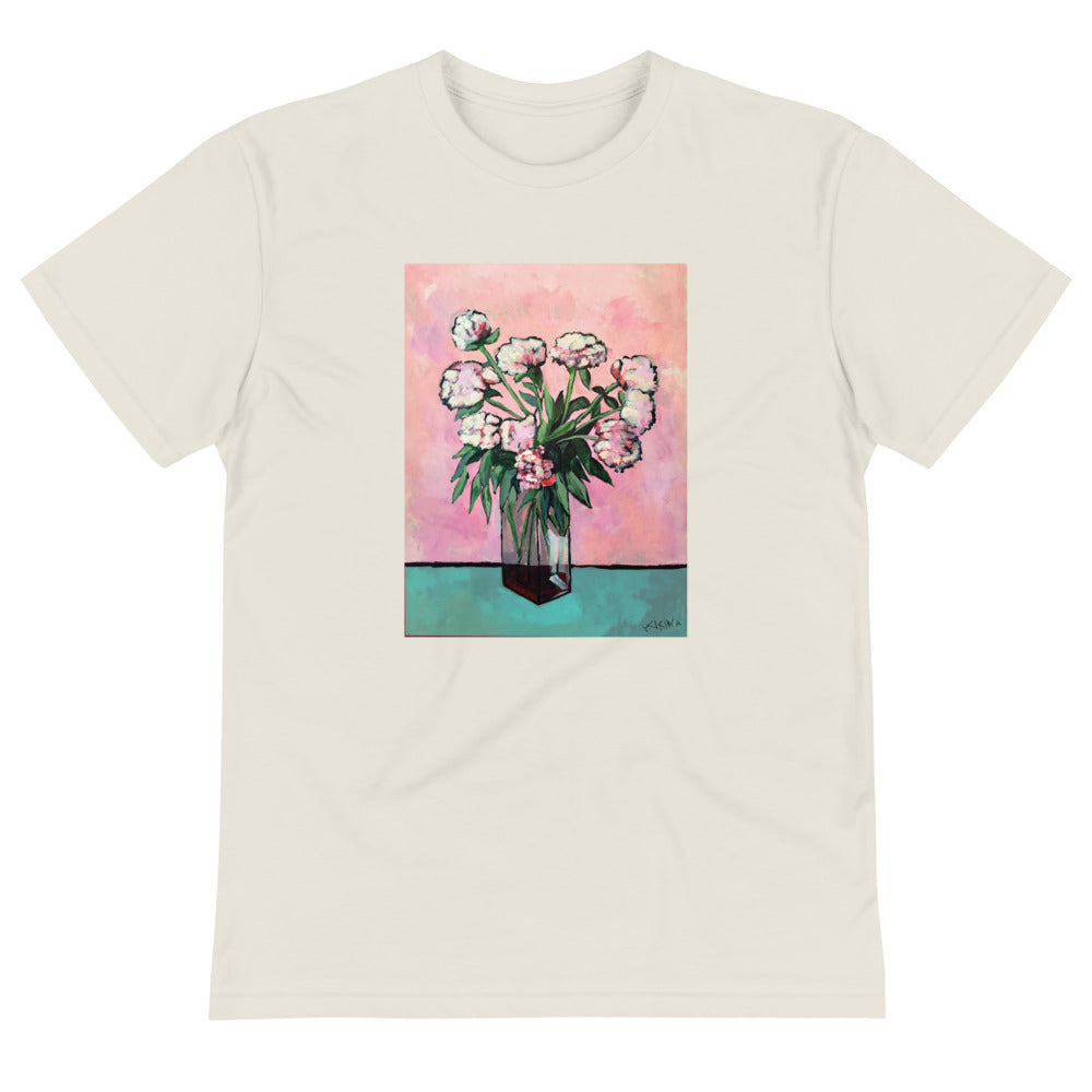 Peonies. Unisex Sustainable T-Shirt