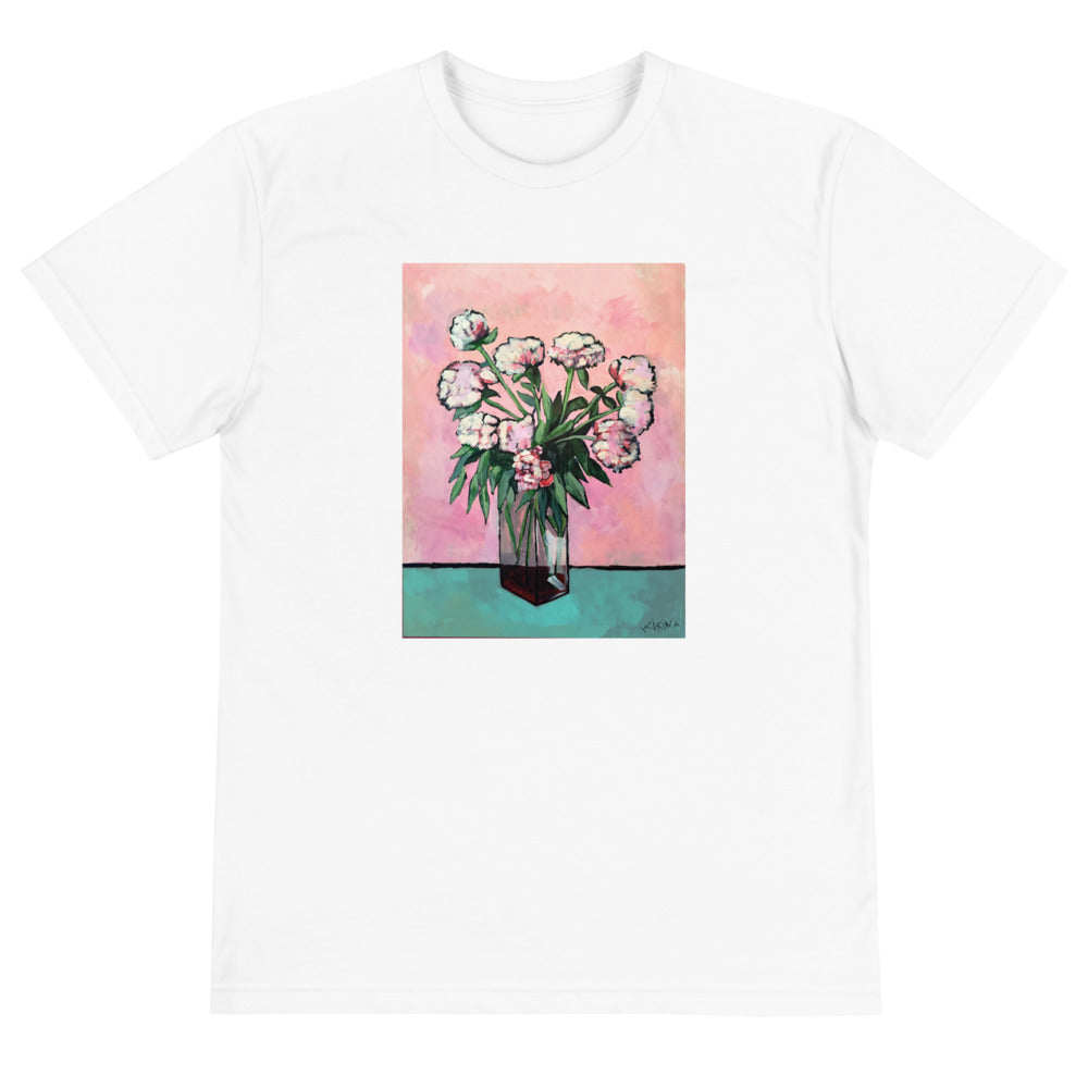 Peonies. Unisex Sustainable T-Shirt