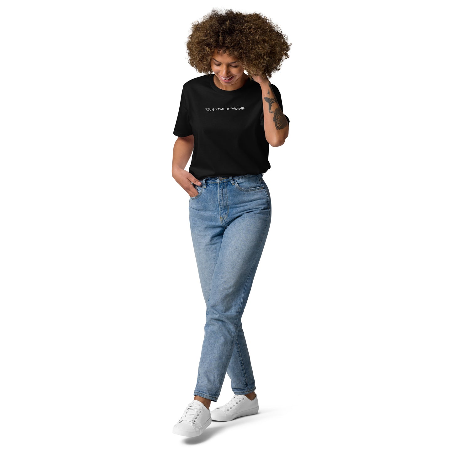 Dopamine Embroidered Unisex Organic Cotton T-shirt