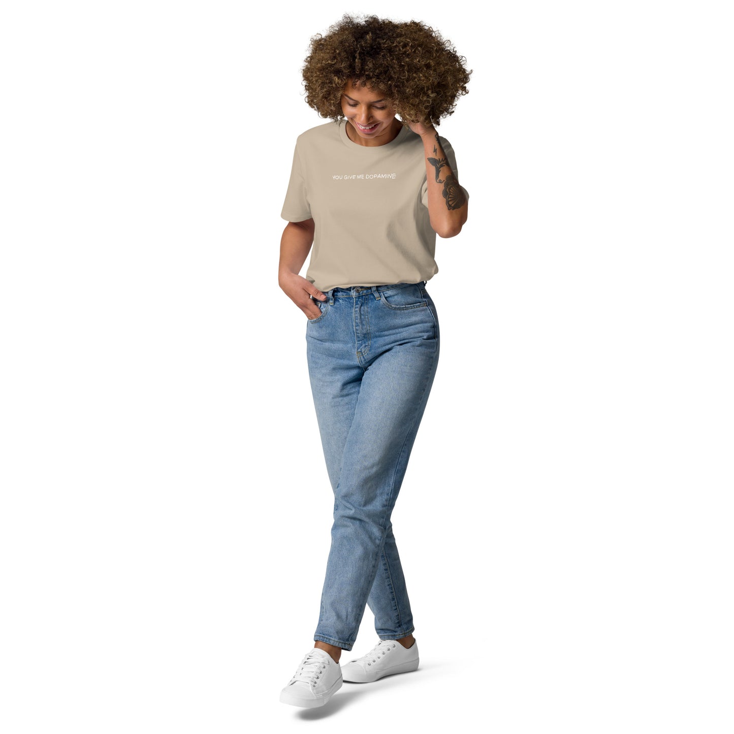 Dopamine Embroidered Unisex Organic Cotton T-shirt