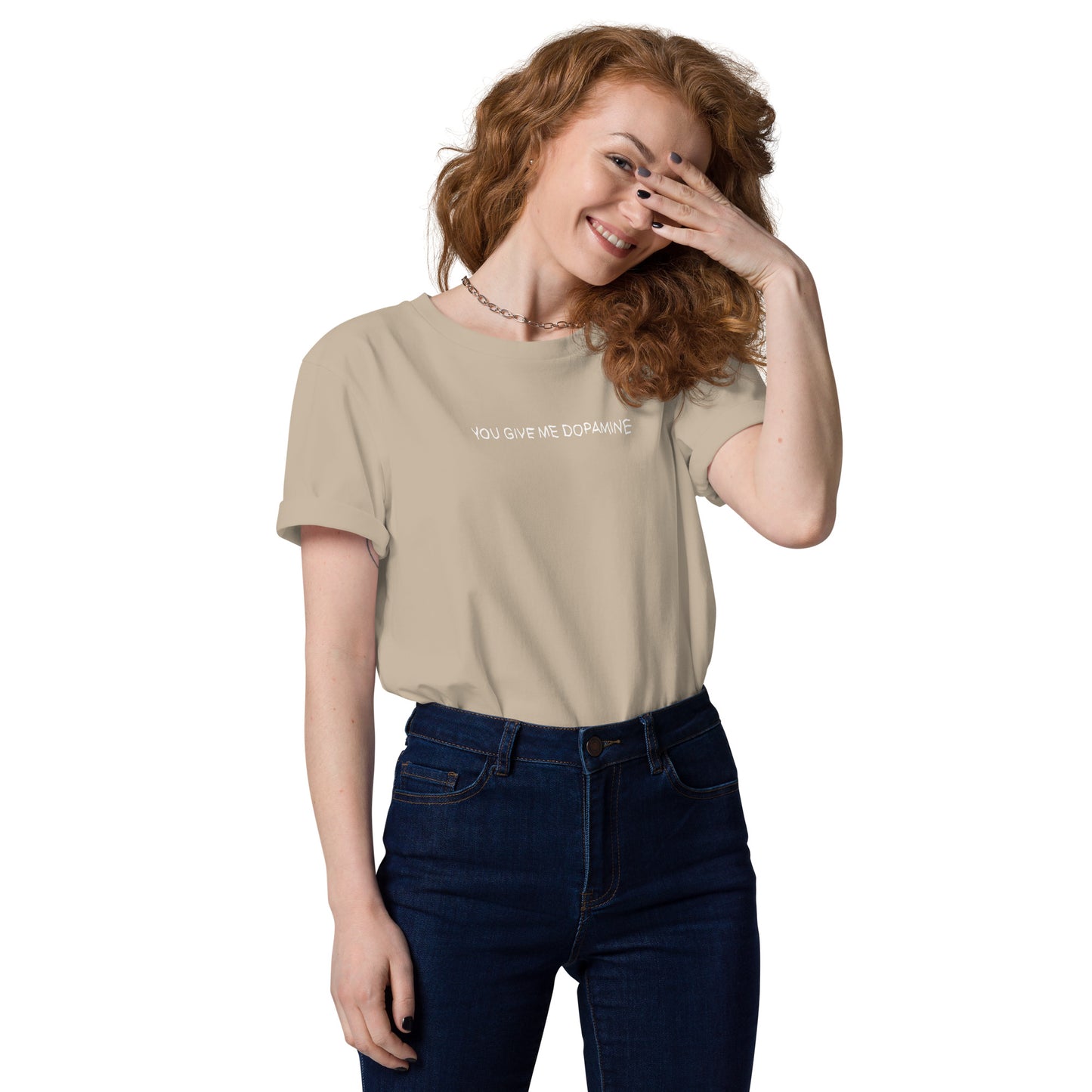 Dopamine Embroidered Unisex Organic Cotton T-shirt