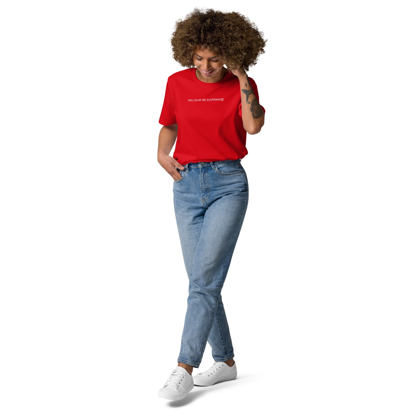 Dopamine Embroidered Unisex Organic Cotton T-shirt