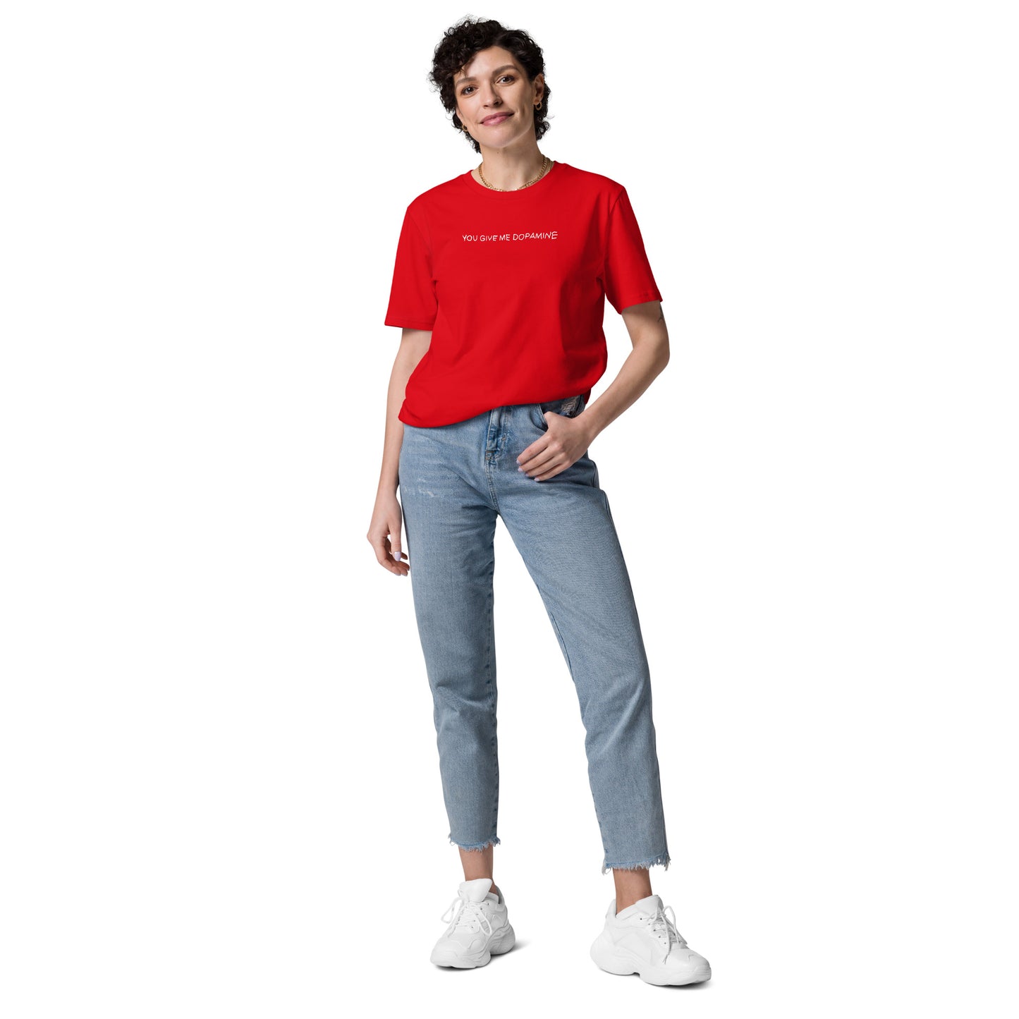 Dopamine Embroidered Unisex Organic Cotton T-shirt