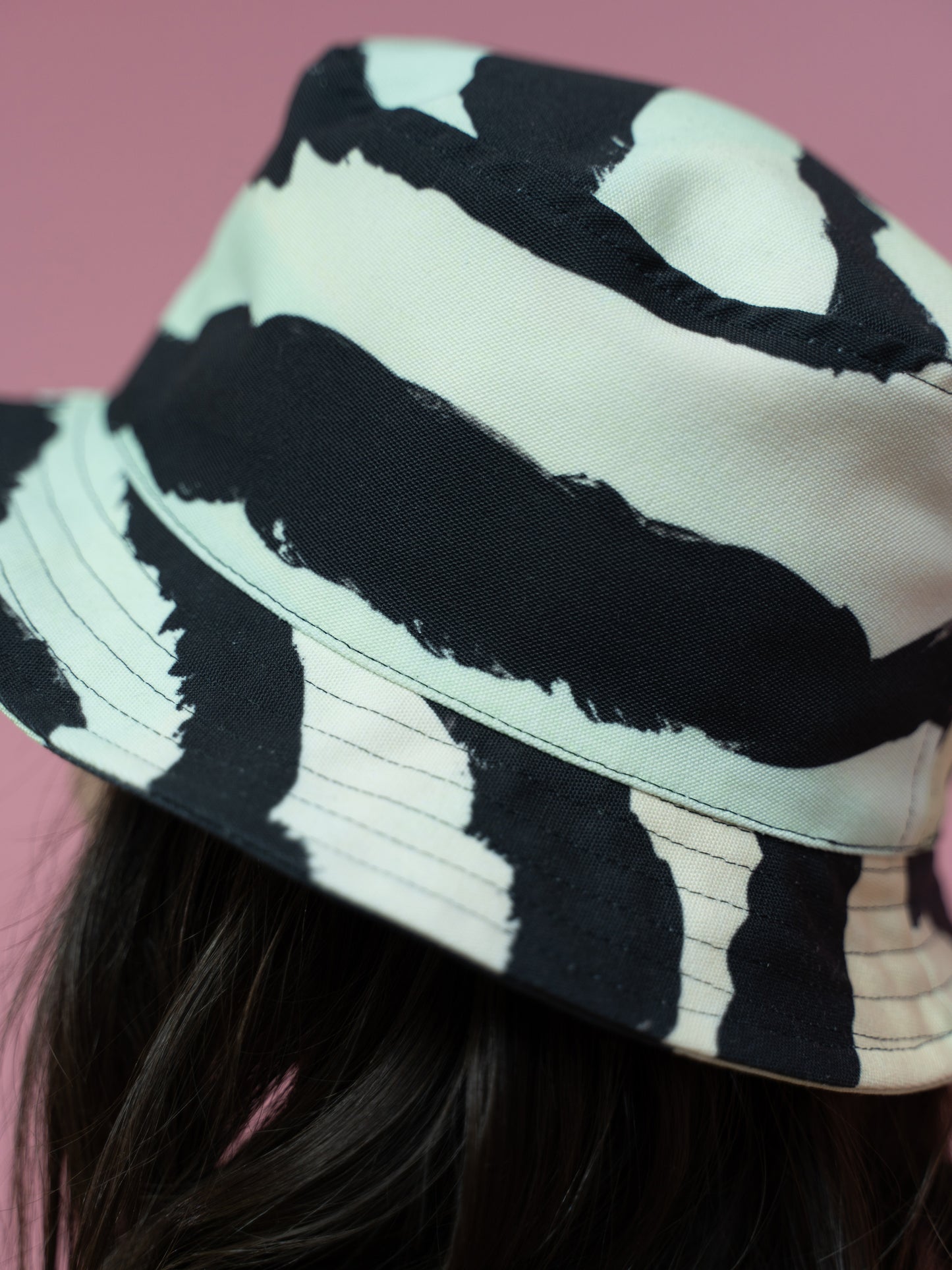 Unisex Painted Stripe Bucket Hat in Two Colourways
