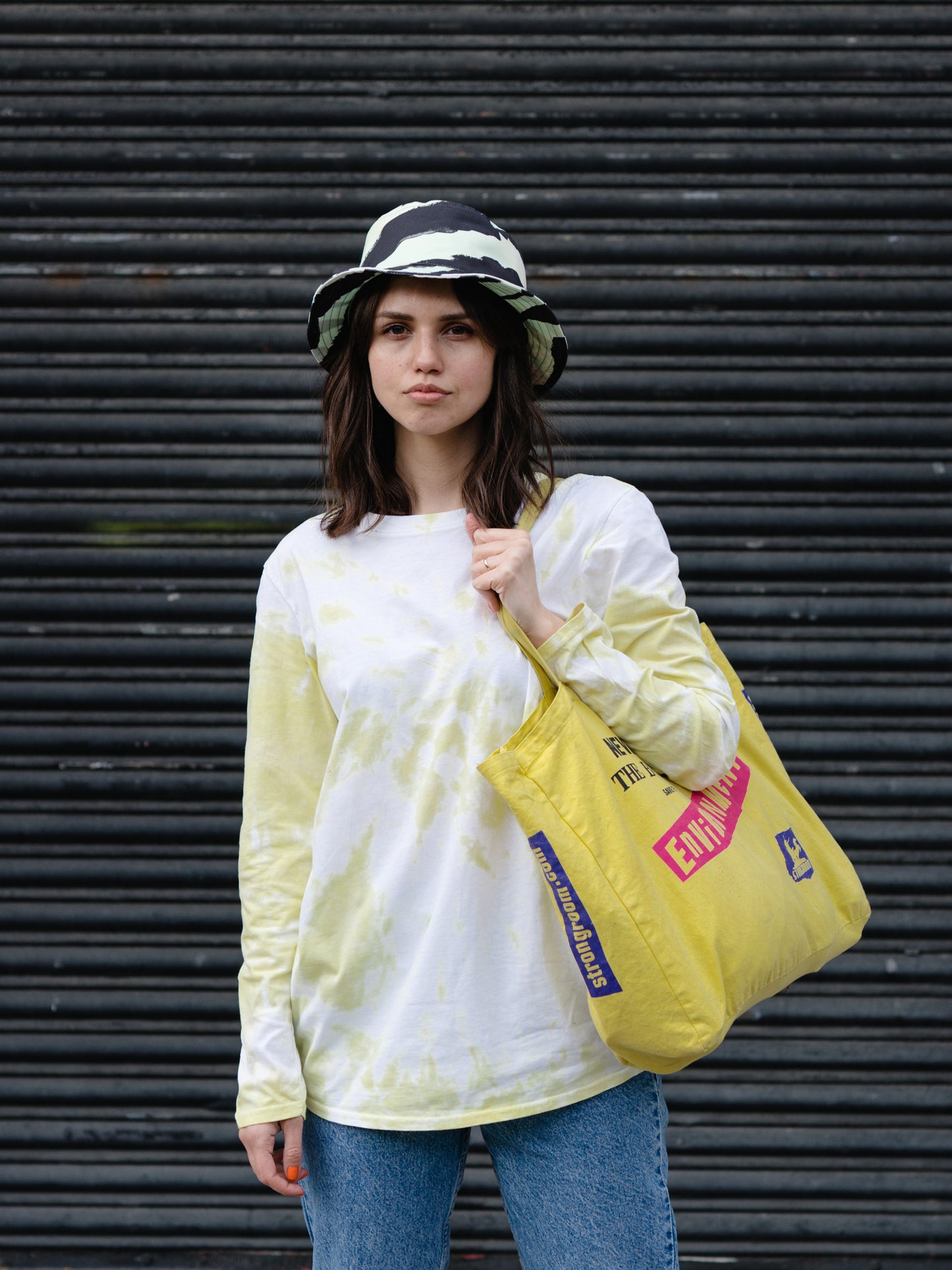 Unisex Painted Stripe Bucket Hat in Two Colourways