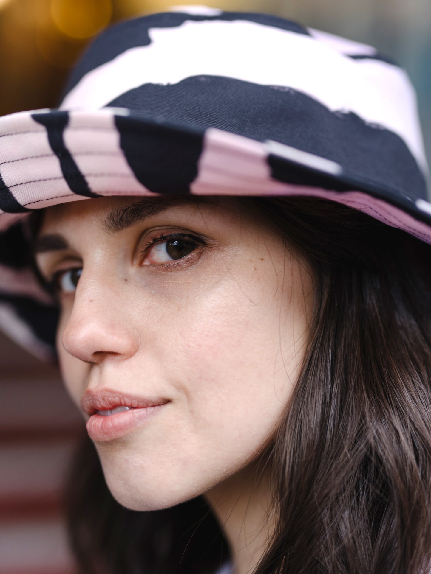 Unisex Painted Stripe Bucket Hat in Two Colourways