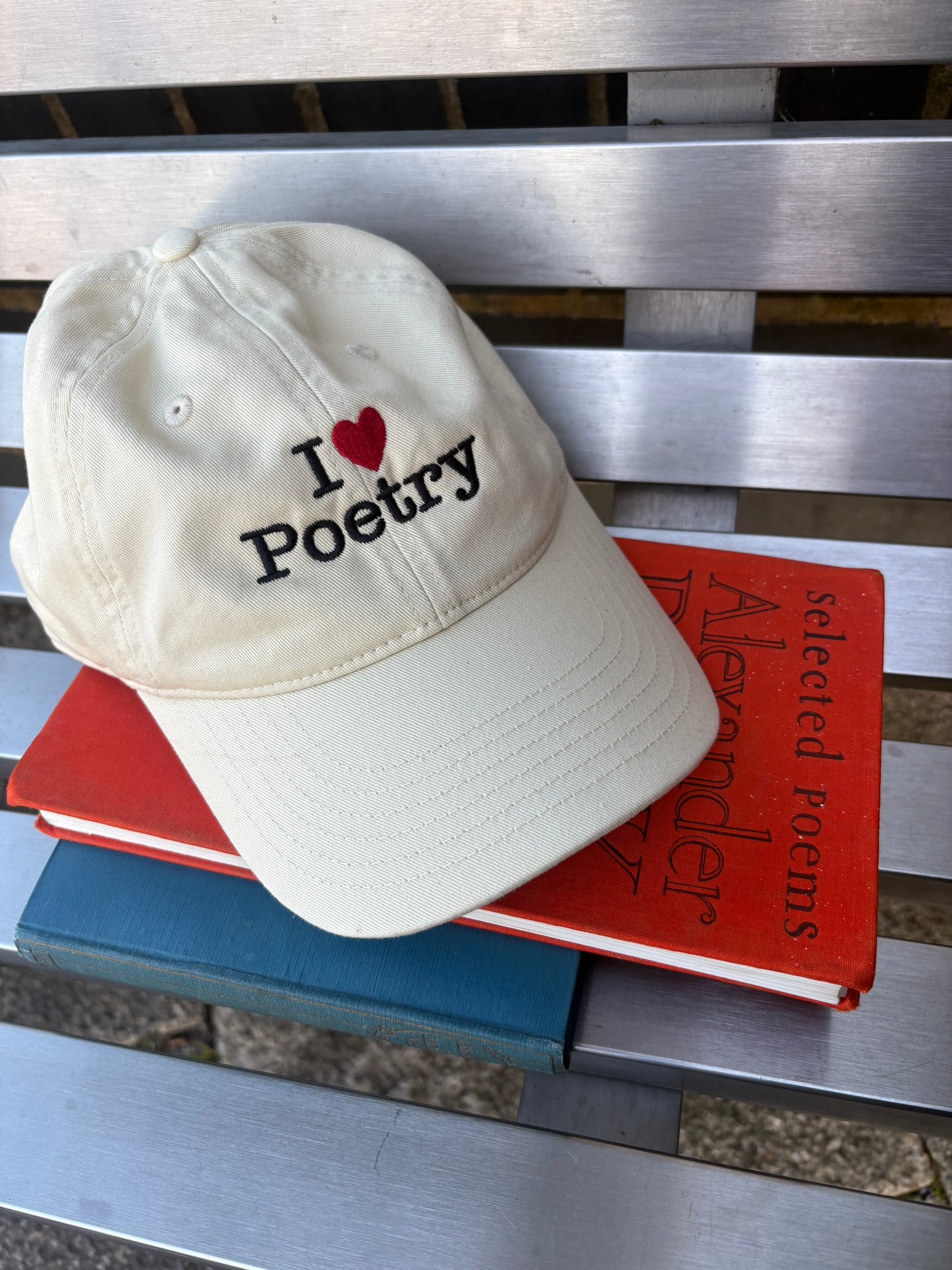 I ❤️ Poetry Organic Embroidered Cap
