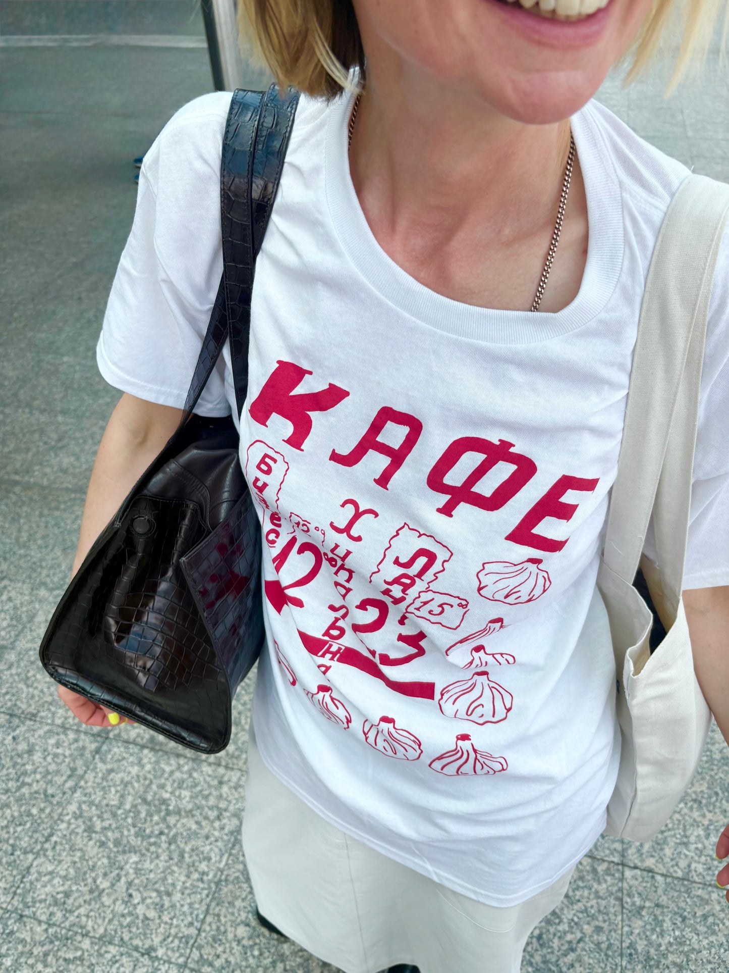 Khinkali cafe. Business Lunch Screen Printed Tee