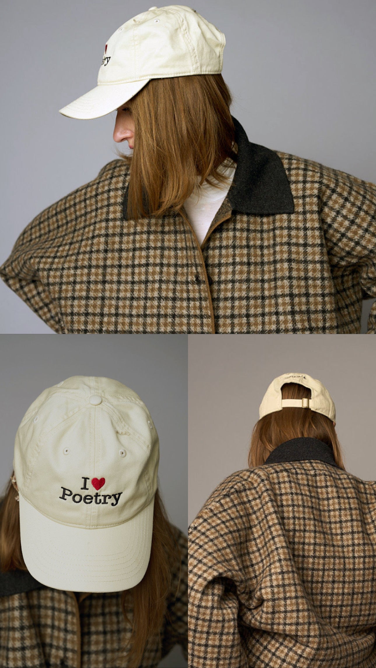 I ❤️ Poetry Organic Embroidered Cap