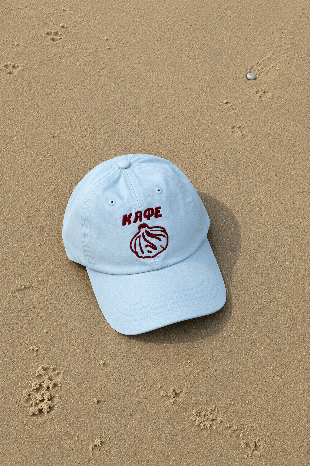 Baby Blue Embroidered Khinkali Cafe Cap