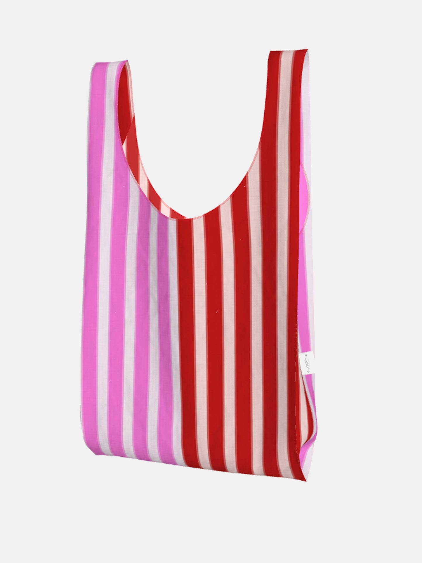 Pink and Red Stripe Parachute Shopper Bag