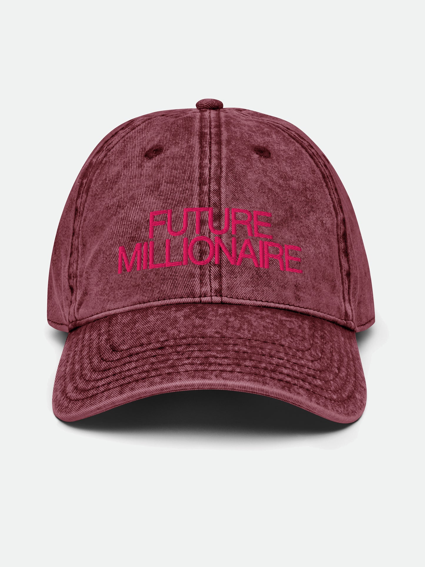 Future Millionaire Unisex Slogan Washed Cap