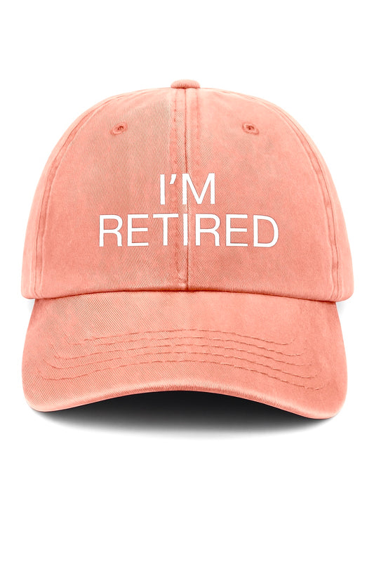 I'm Retired Embroidered Unisex Cap in Terracotta