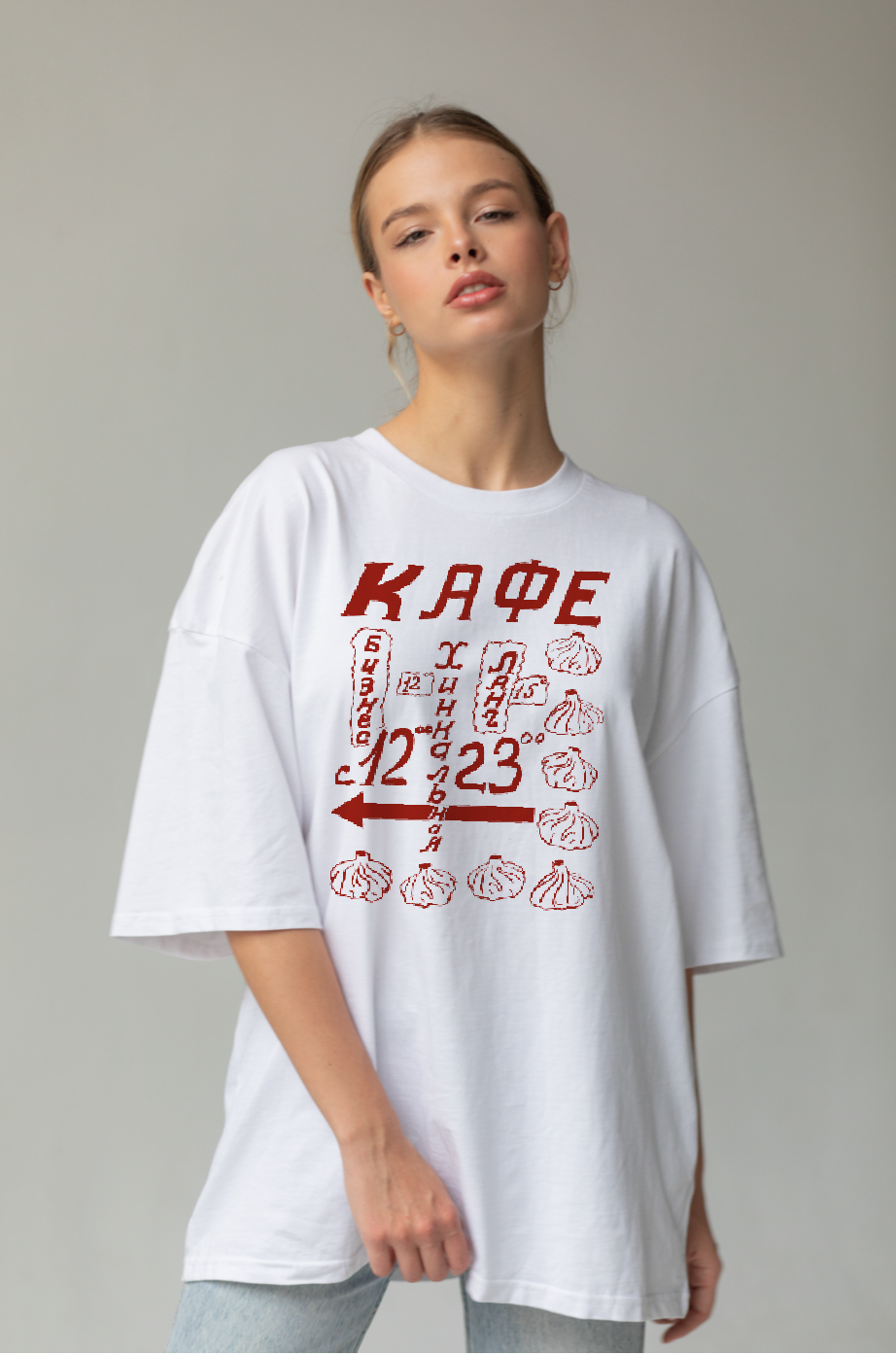 Khinkali cafe. Business Lunch Screen Printed Tee