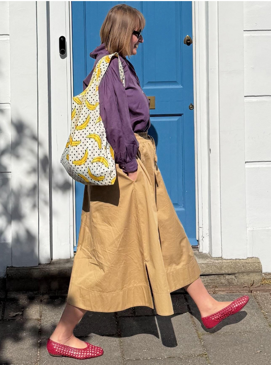 Banana Polkadot Parachute Waterproof Shopper Bag