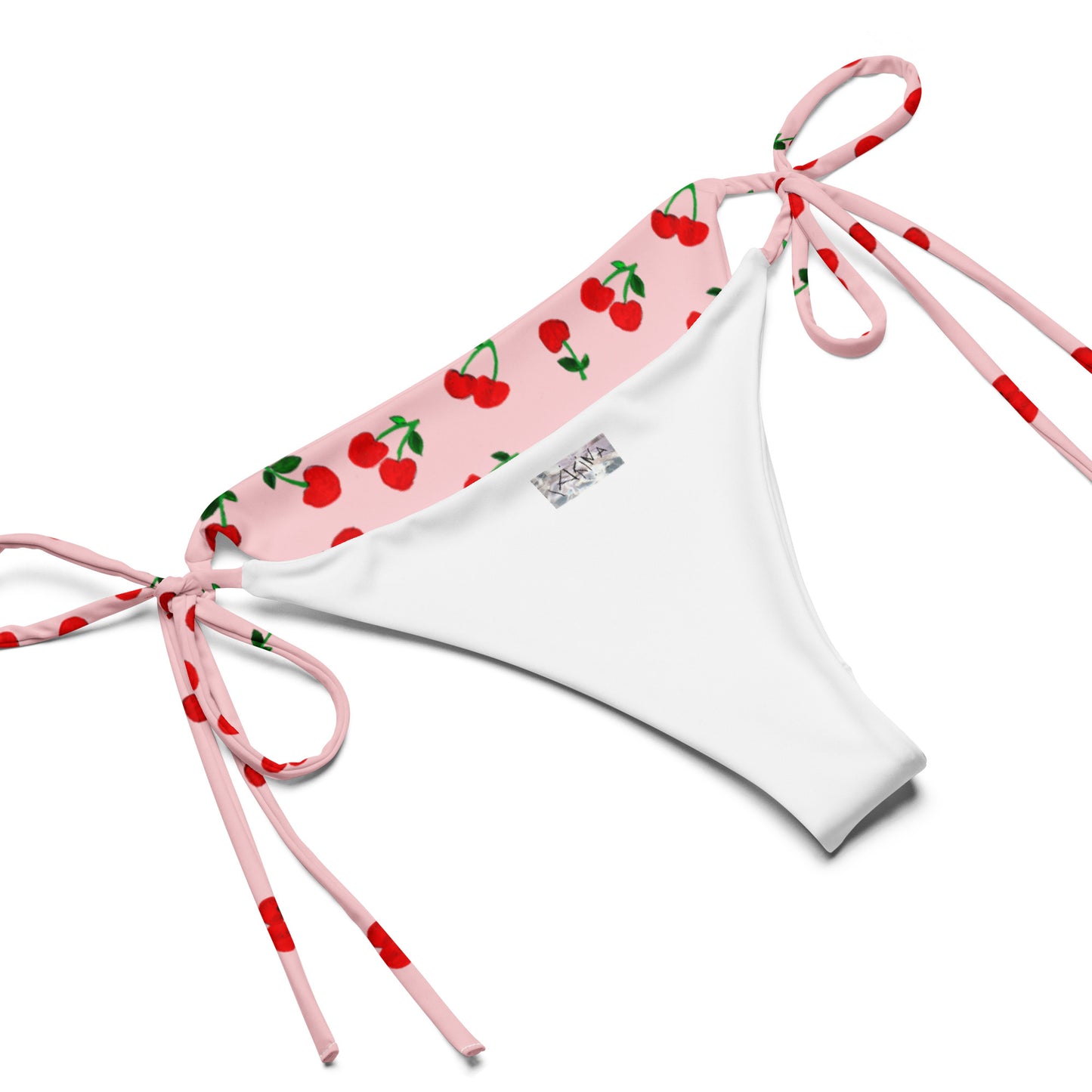 Cherry Printed Recycled String Bikini