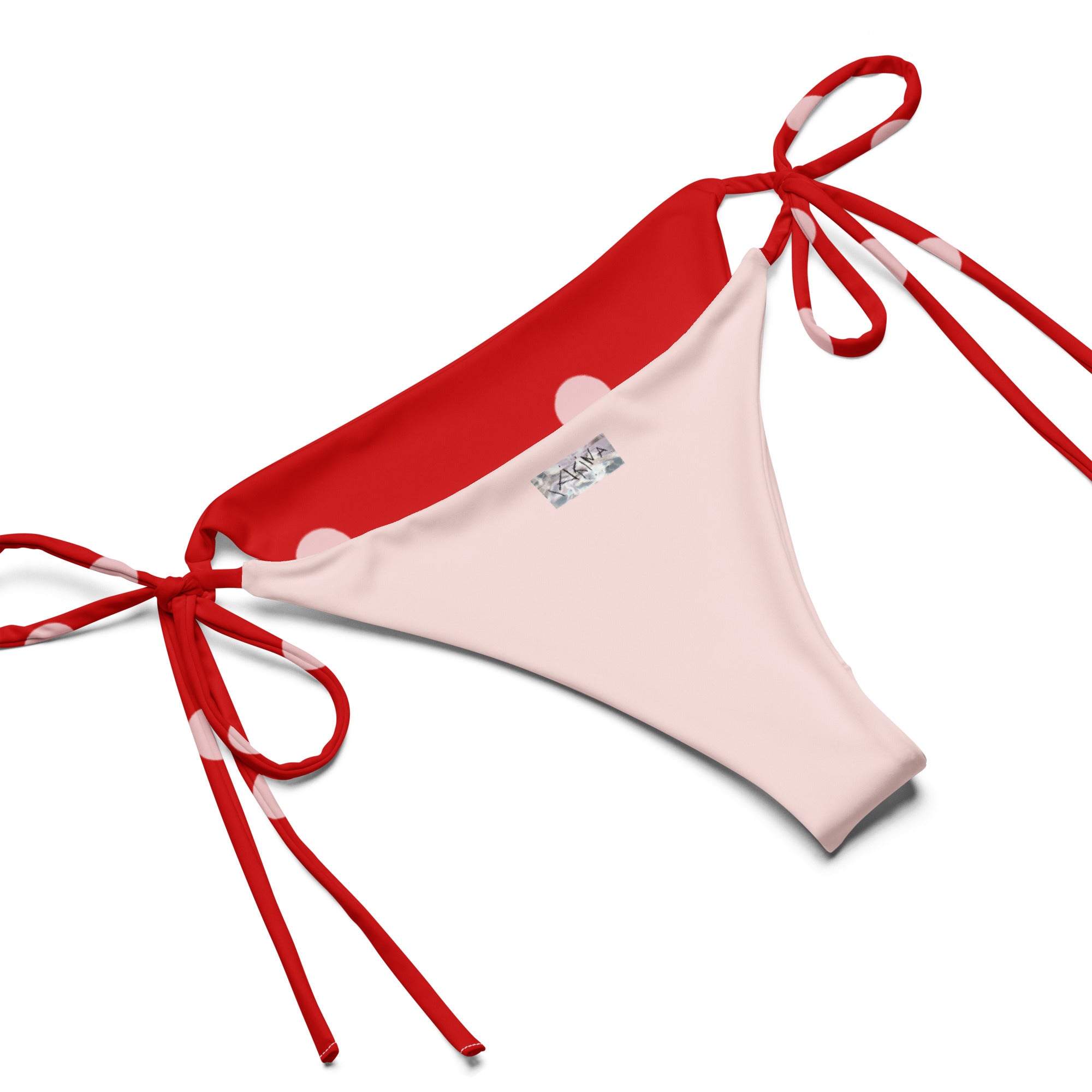 Dot recycled string bikini in Red – Kikina Designs