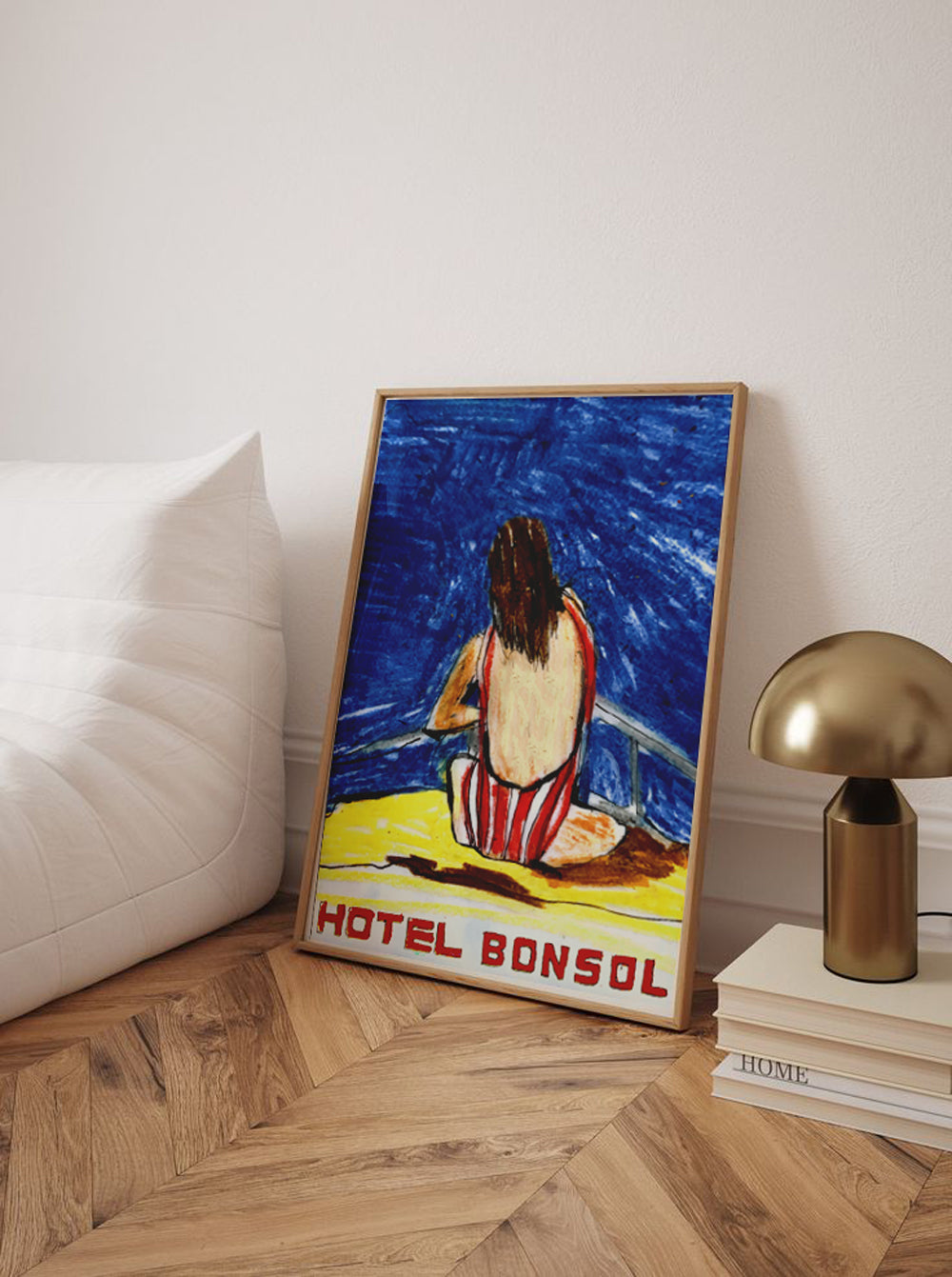 Lady on a boat. A3 Artwork. Unframed.
