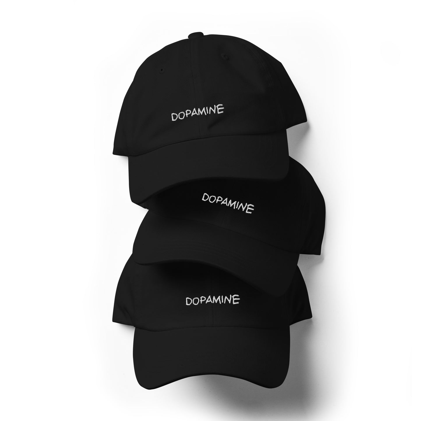 Dopamine Embroidered Baseball Hat in Bottle Green