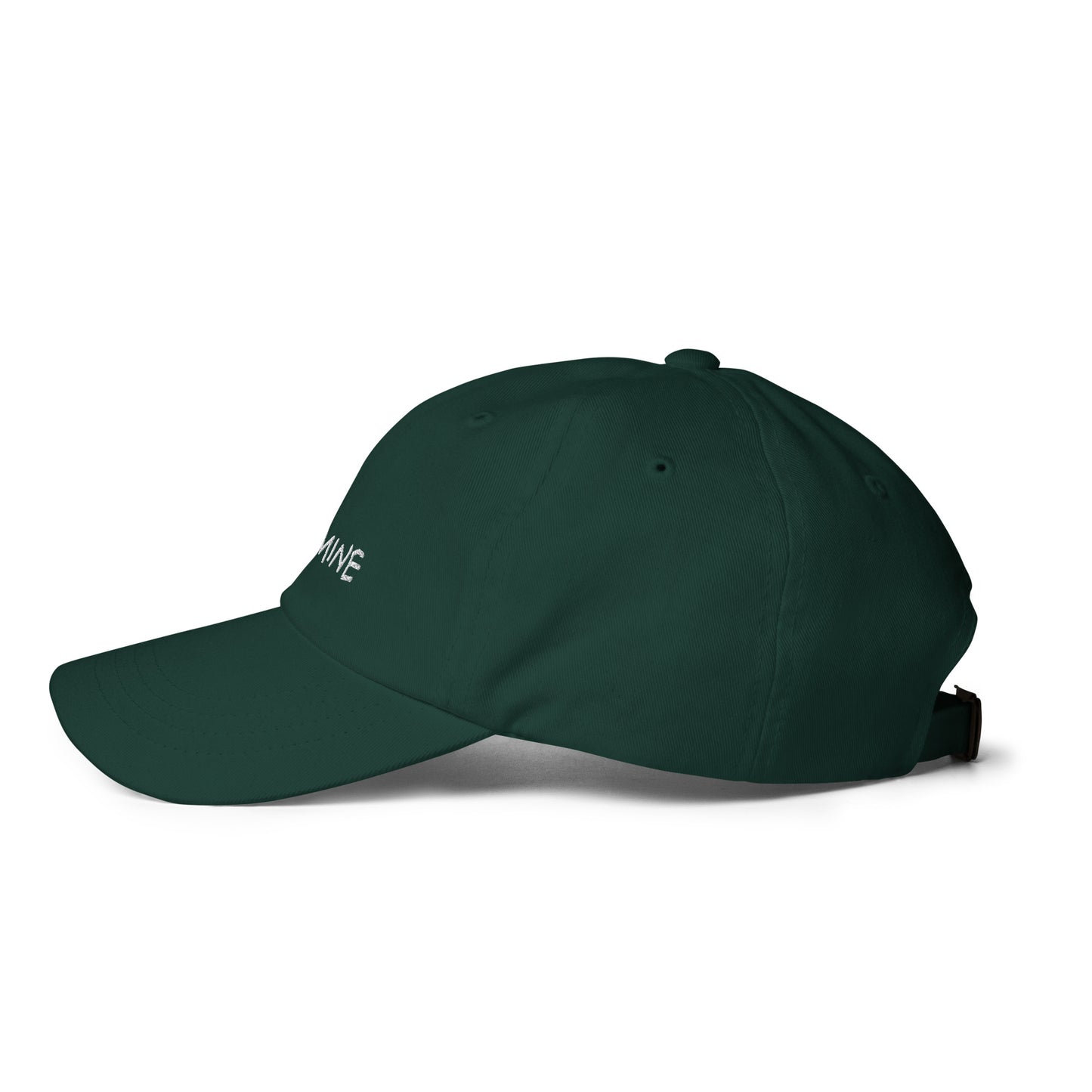 Dopamine Embroidered Baseball Hat in Bottle Green
